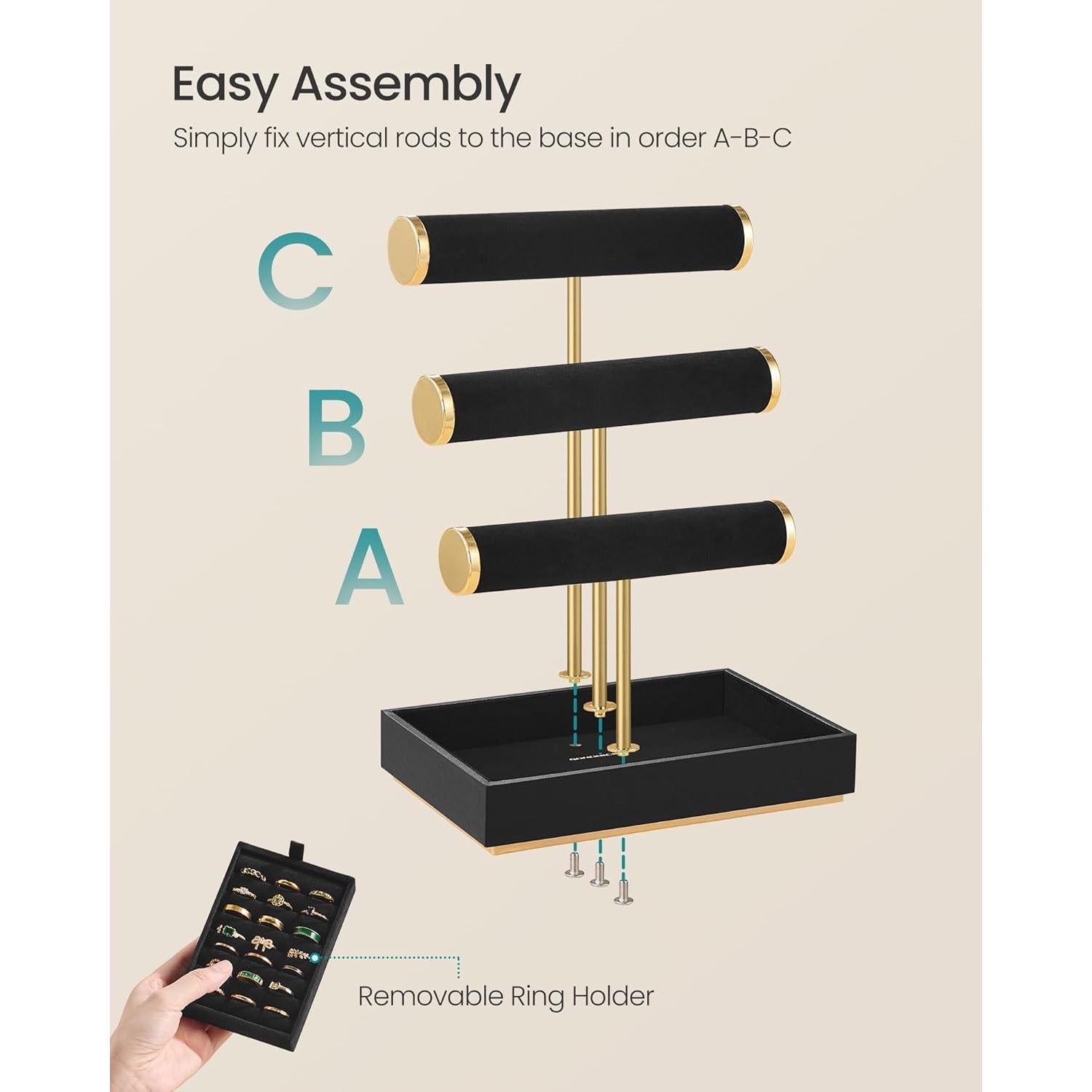 Soporte para Pulseras SONGMICS con 5 Secciones y Terciopelo