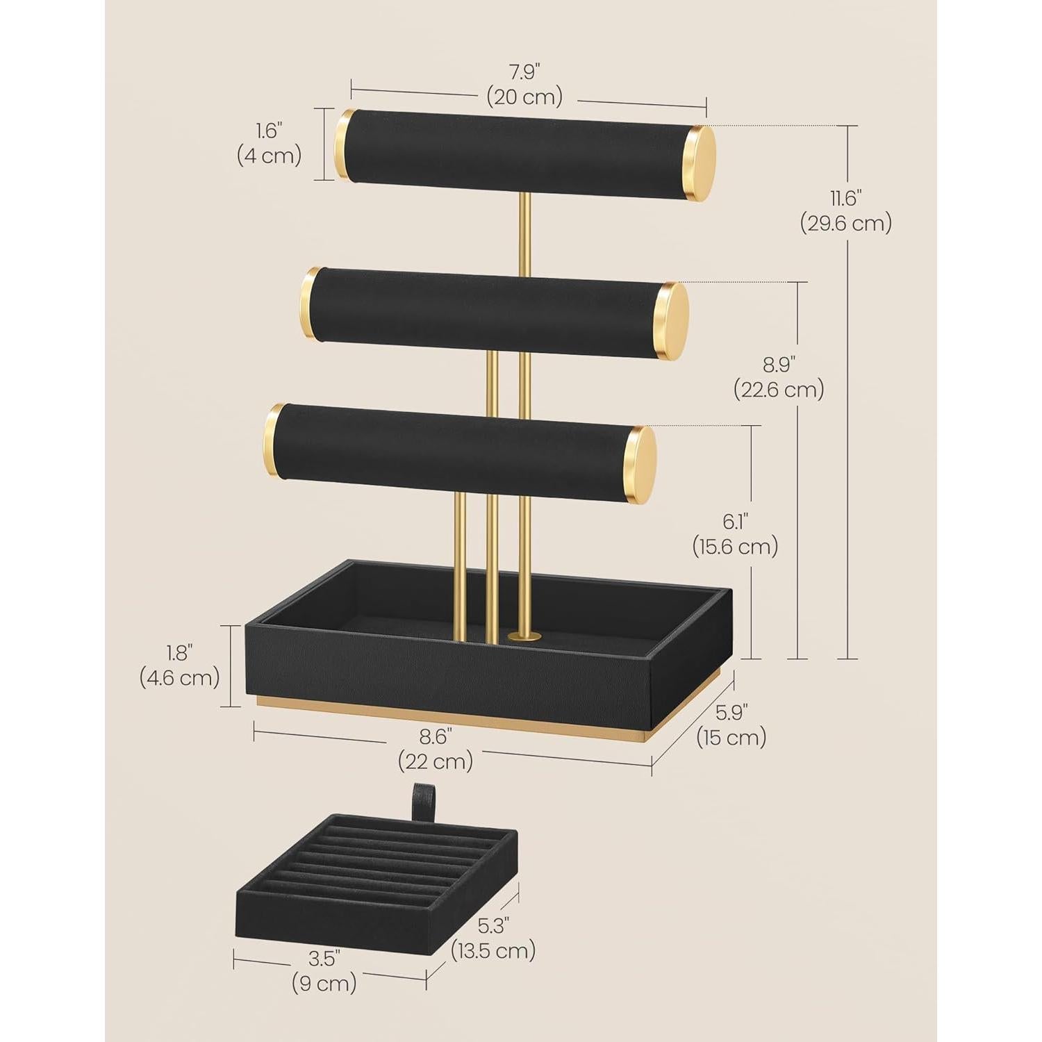 Soporte para Pulseras SONGMICS con 5 Secciones y Terciopelo