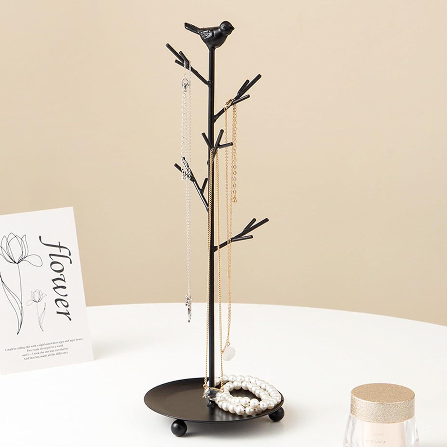 Organizador de Joyas Half Room Árbol Negro 37 cm Desmontable