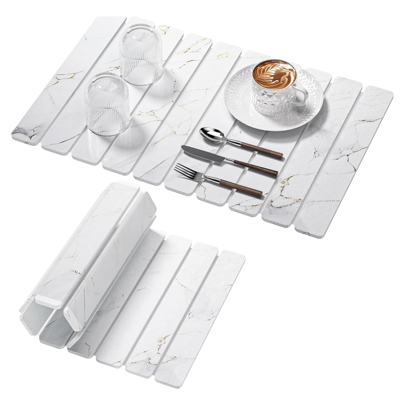 Alfombrilla de Secado de Piedra Diatomea 60x39 cm Blanca