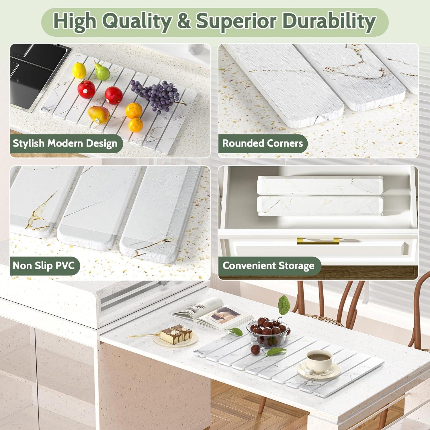 Alfombrilla de Secado de Piedra Diatomea 60x39 cm Blanca