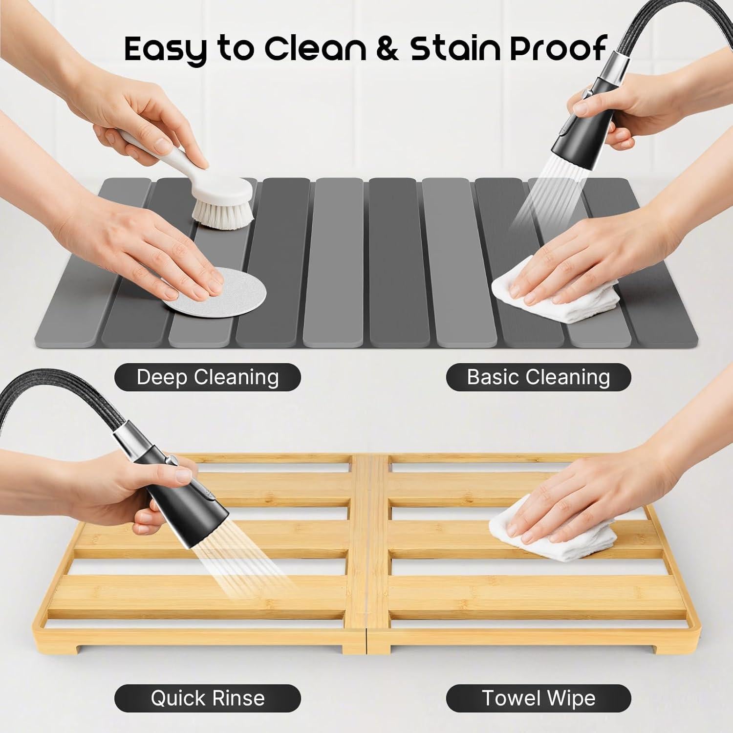 Alfombrilla de Secado de Platos ArtyCozy 61x41 cm Plegable