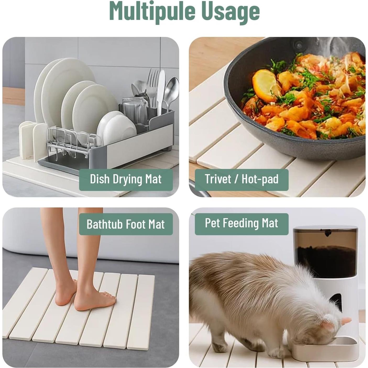 Alfombrilla de Secado de Piedra Ambrint Mediana 40.64x30.48cm