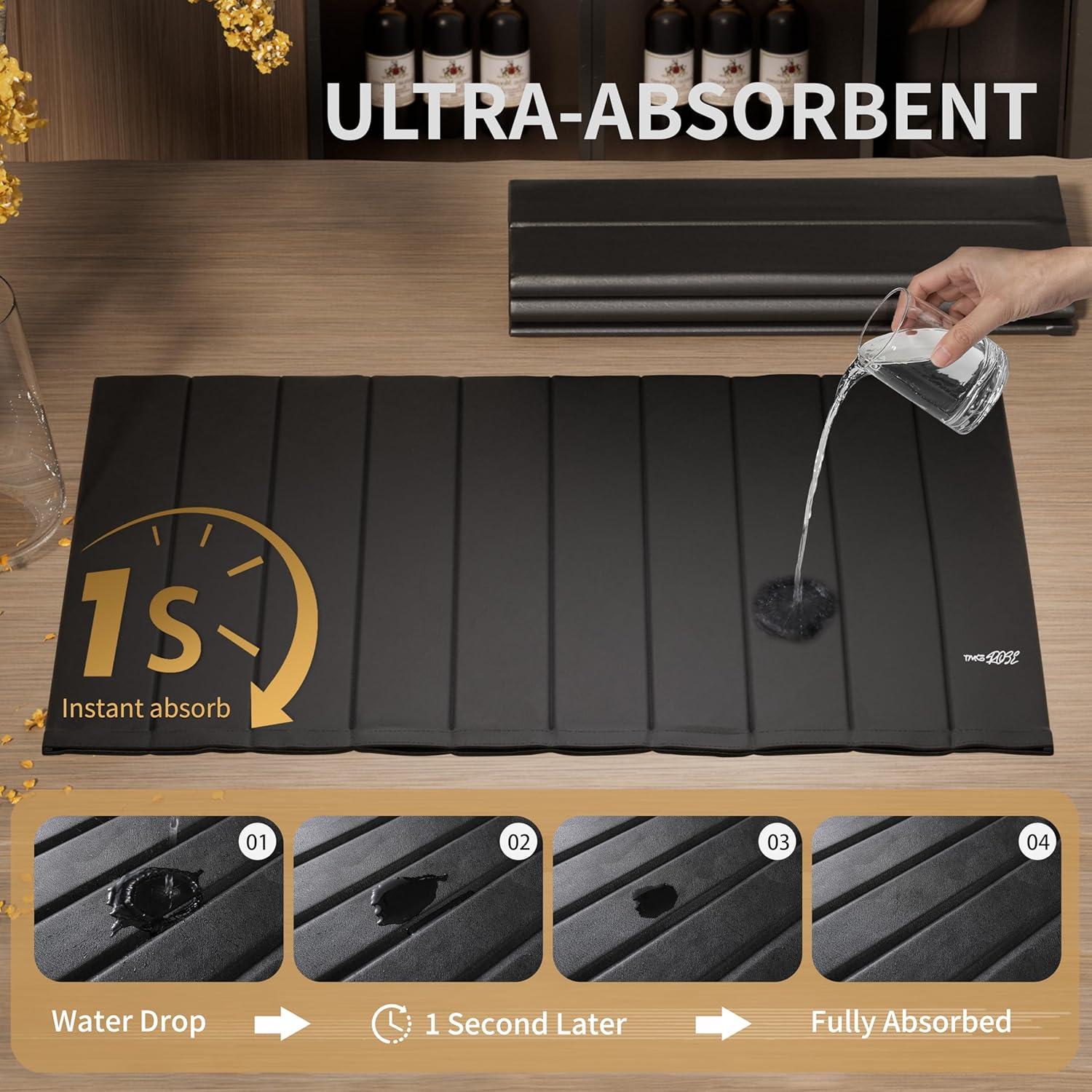 Alfombrilla de Secado de Piedra Plegable imgrose 61x41cm Absorbente