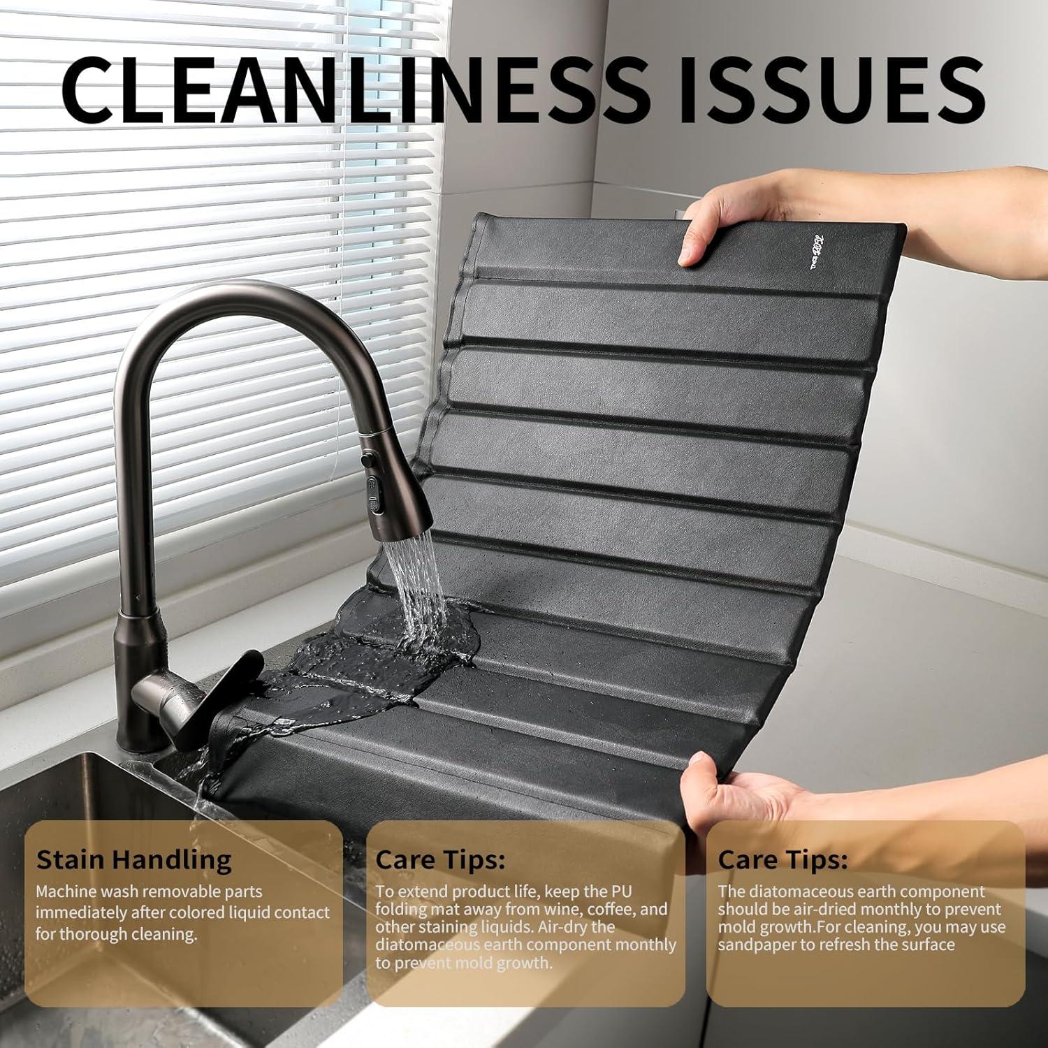 Alfombrilla de Secado de Piedra Plegable imgrose 61x41cm Absorbente