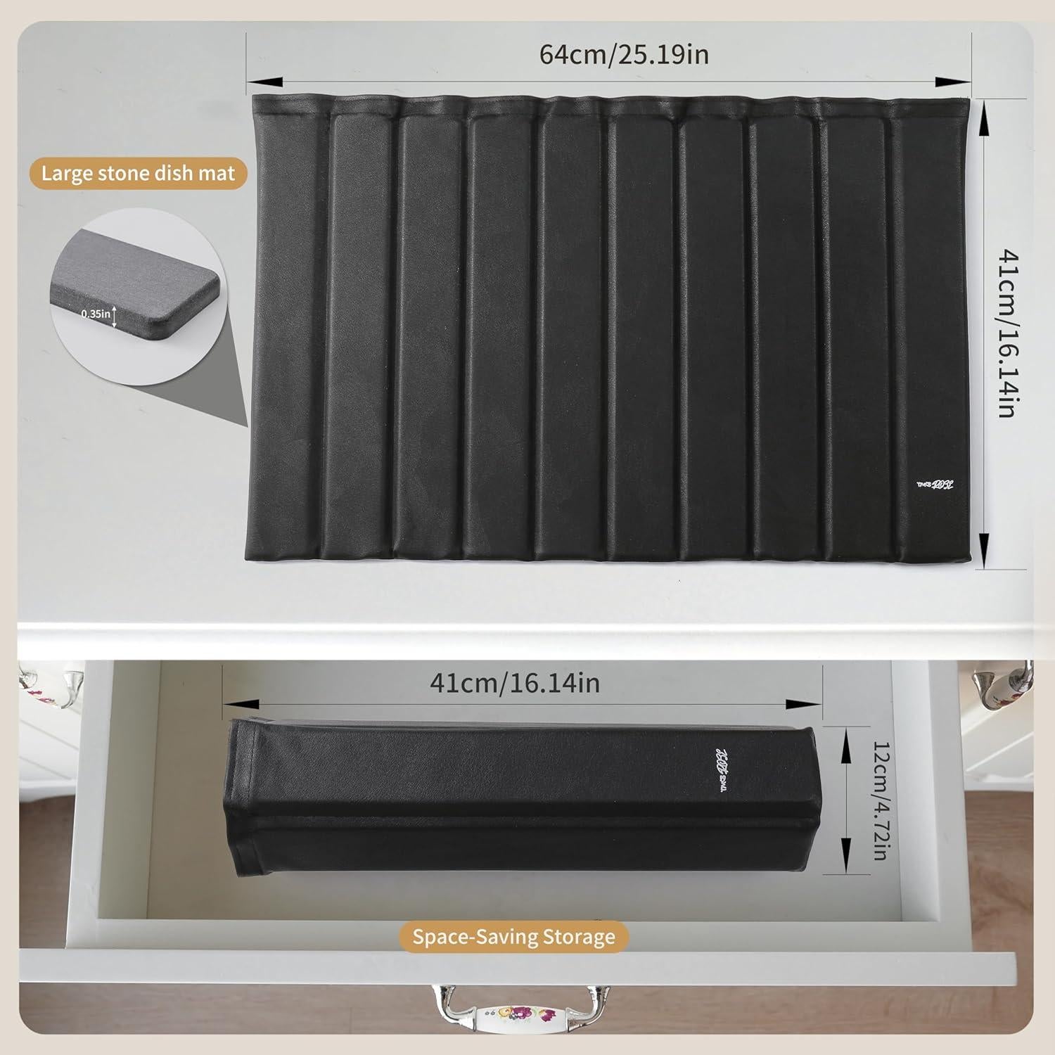 Alfombrilla de Secado de Piedra Plegable imgrose 61x41cm Absorbente