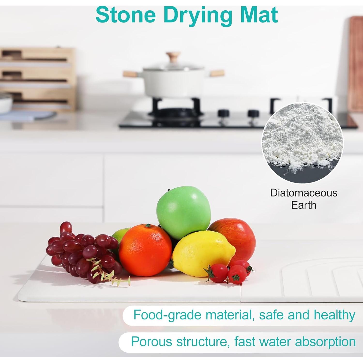 Alfombrilla de Secado de Piedra Luxspire 61x40 cm Antideslizante