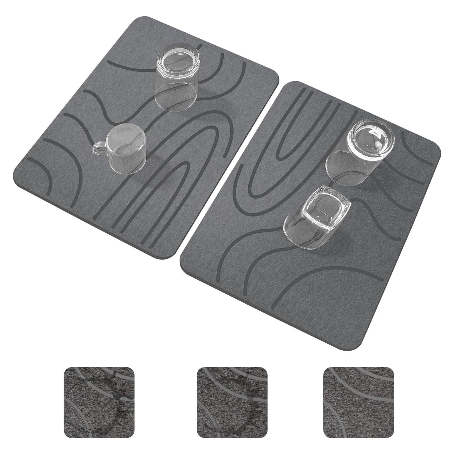 Alfombrilla de Secado de Piedra Diatomácea 2 Paquetes 40x30cm