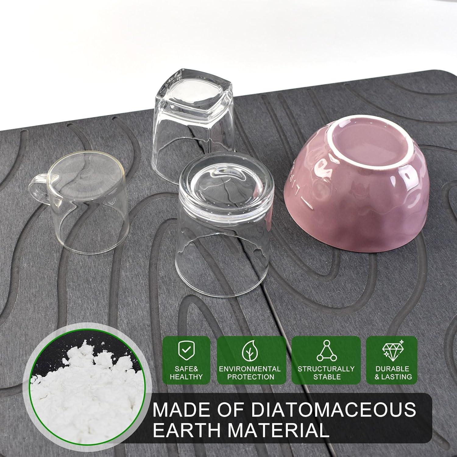 Alfombrilla de Secado de Piedra Diatomácea 2 Paquetes 40x30cm