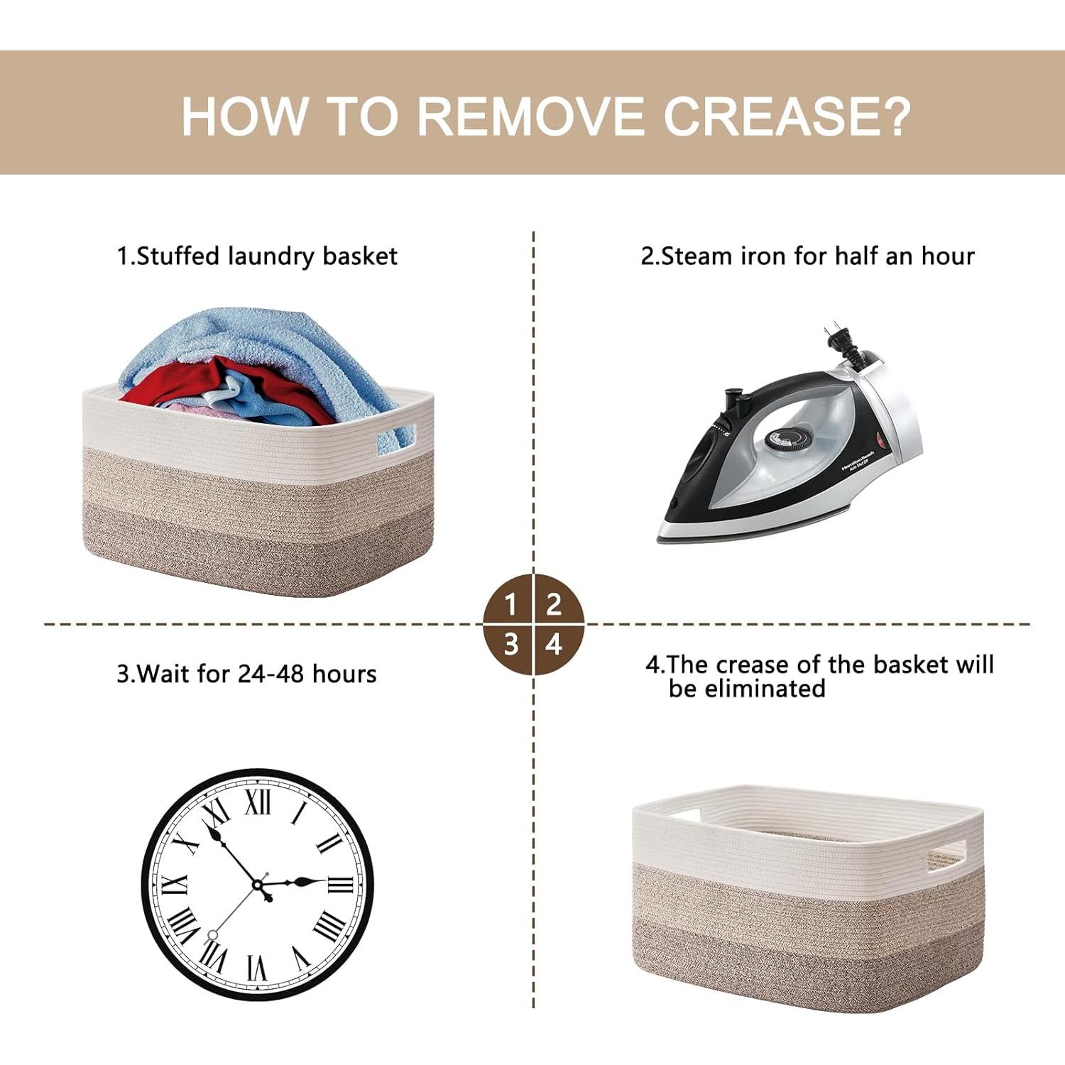 Canasta Grande de Almacenamiento OIAHOMY 71L Amarillo Gradiente