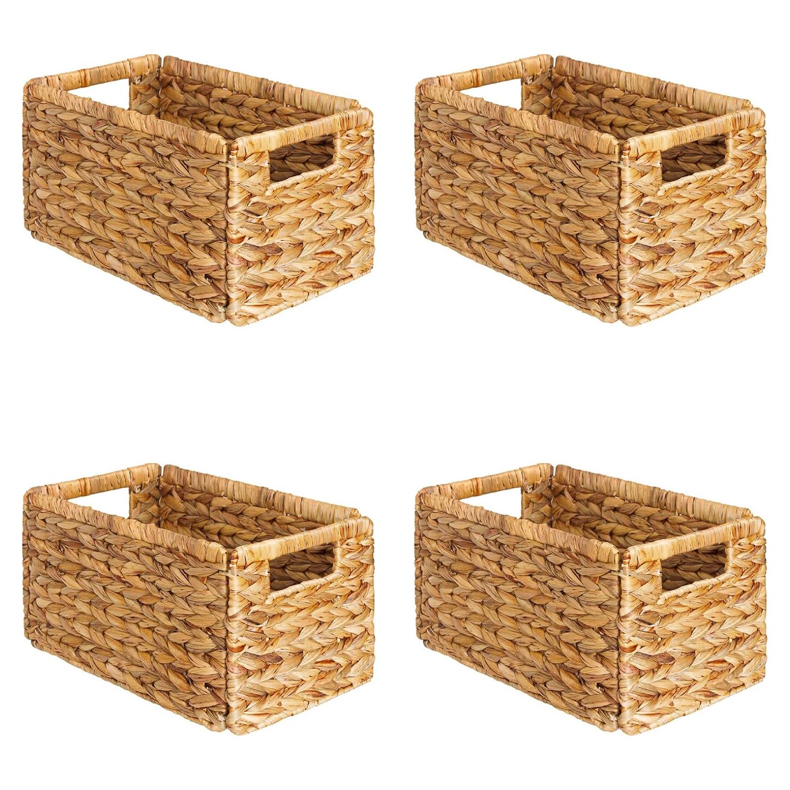 Cestas de Almacenamiento SpaceAid 4 Pack Mimbre 33x20.8x17.8 cm