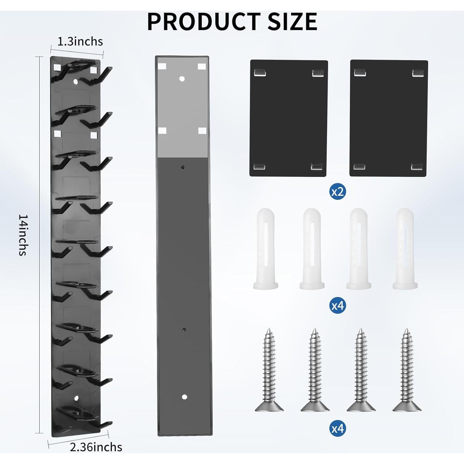Soporte para Sombreros Lymocsu 2 Piezas Negro Montaje Adhesivo