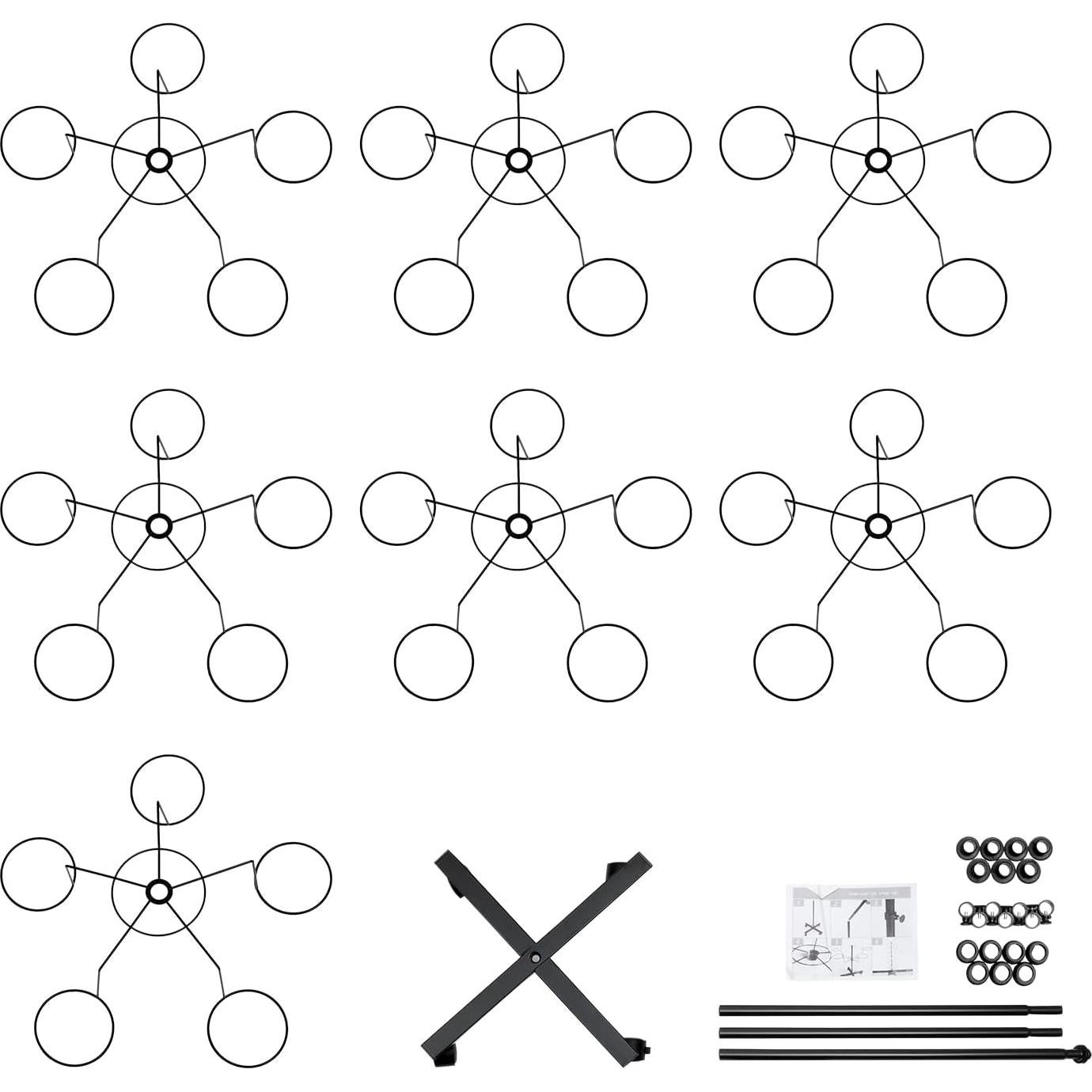 Soporte de Sombreros Giratorio Goudergo 7 Niveles Negro