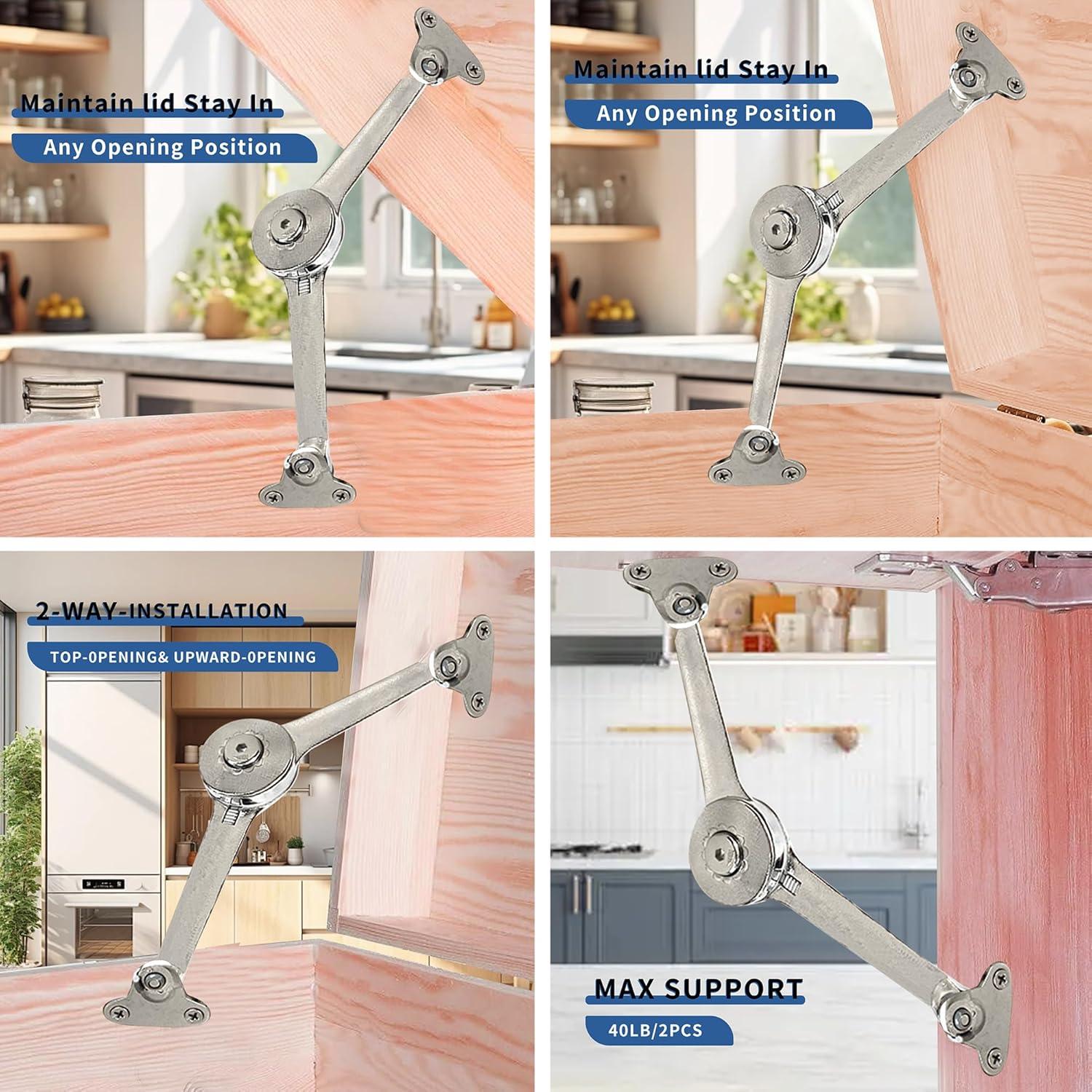 Bisagra de Soporte de Tapa XBLWIN 2 Piezas 18.14kg Plata