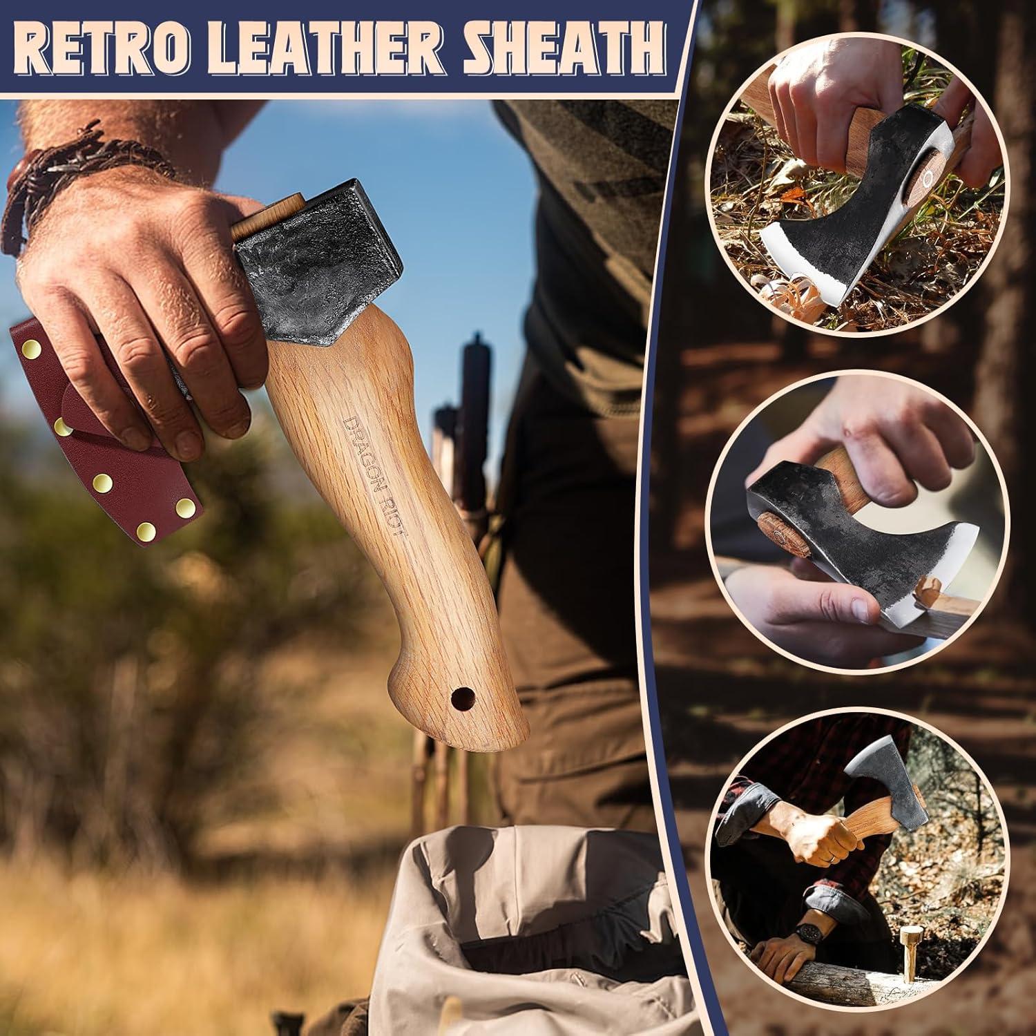 Hacha de Camping DRAGON RIOT 21.6 cm Acero Carbono Mango Fresno