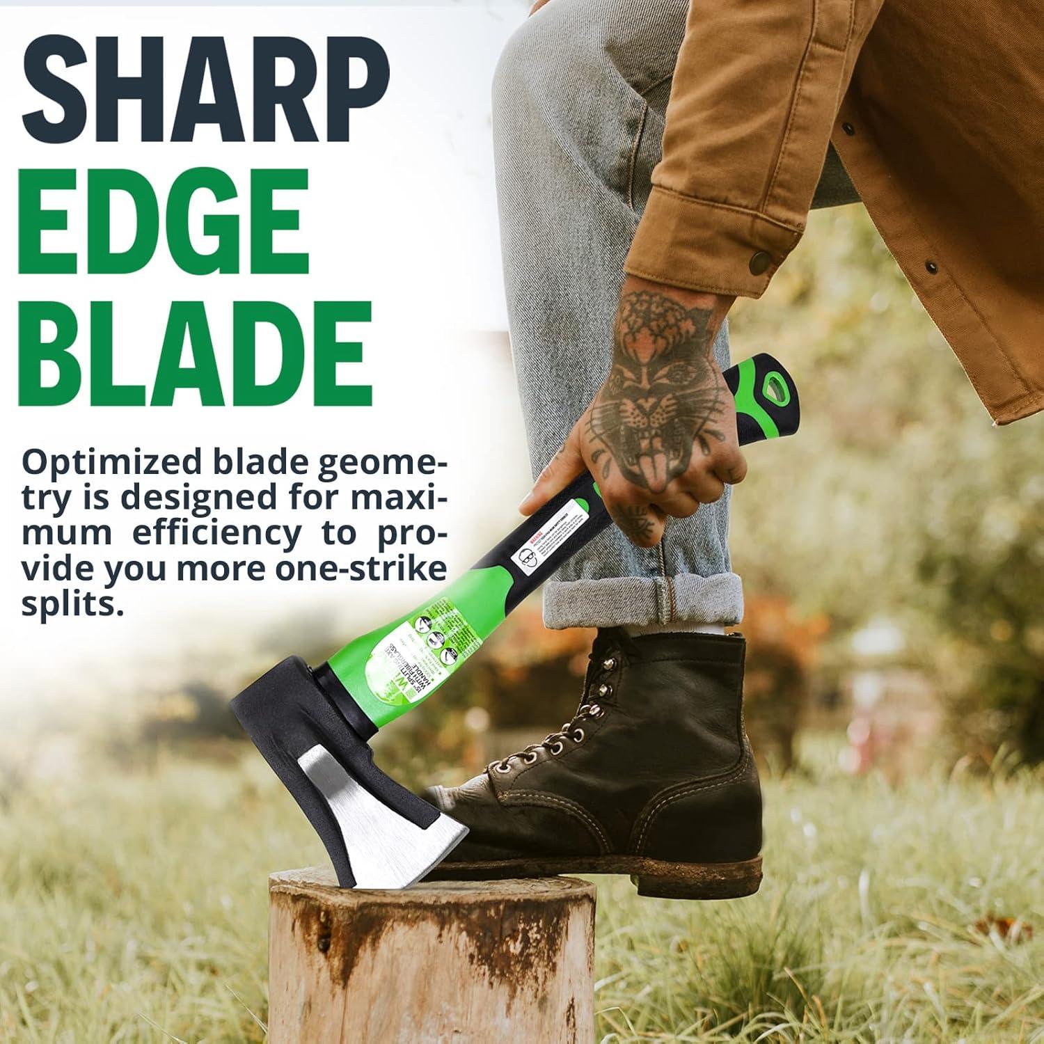 Hacha de Camping WilFiks 15" (38.1 cm) Acero Carbono Ergonomica