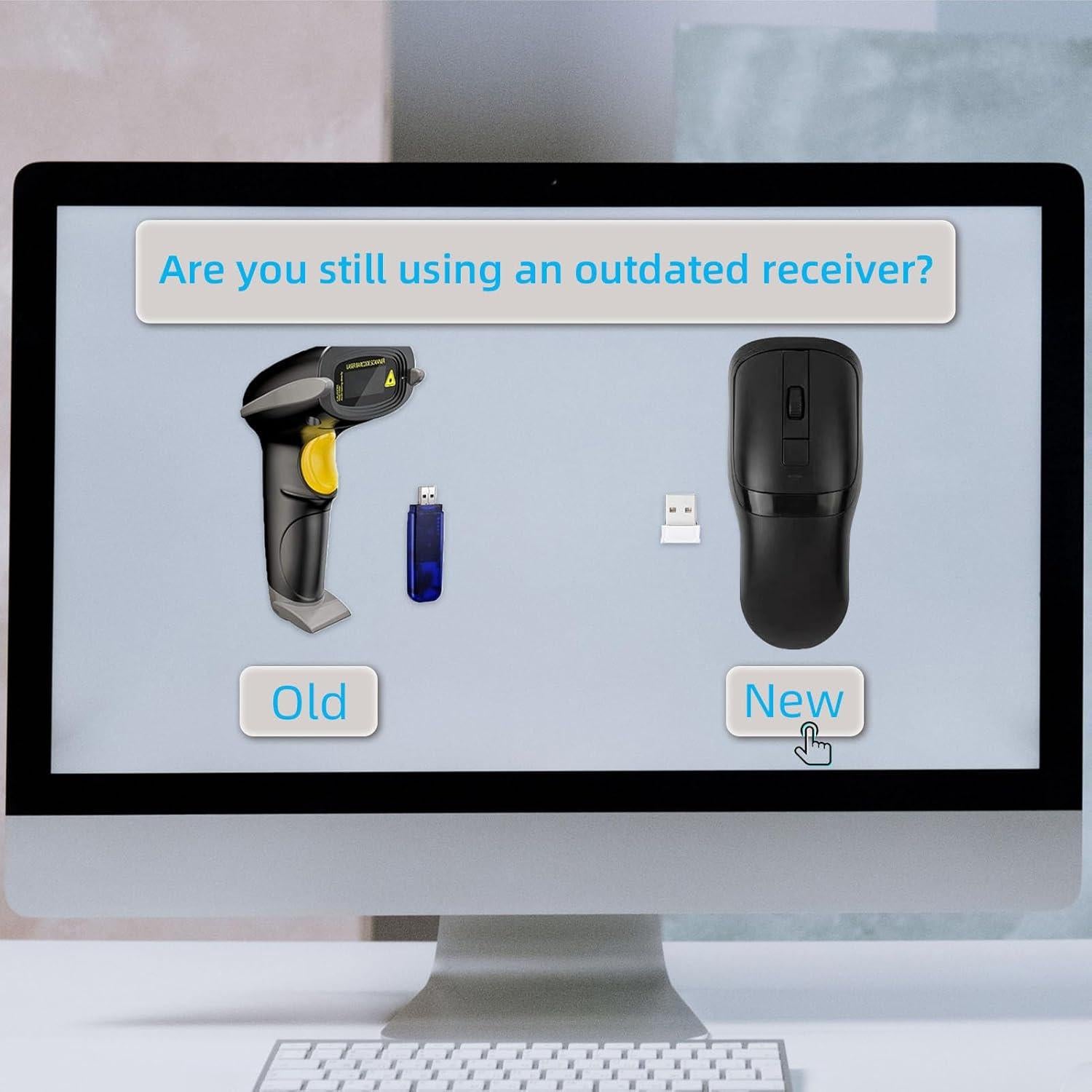 Escáner de Código de Barras Inalámbrico THARO 2 en 1 Negro