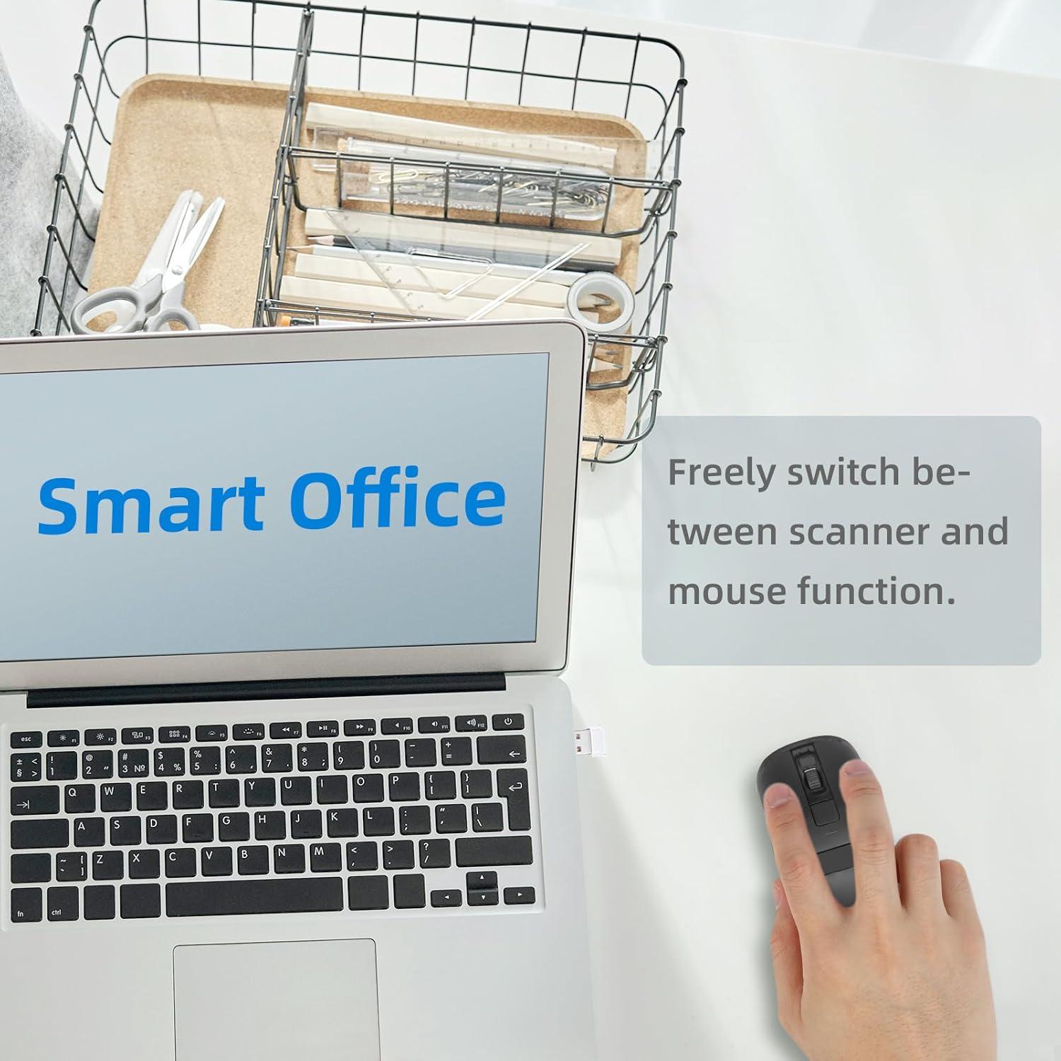 Escáner de Código de Barras Inalámbrico THARO 2 en 1 Negro