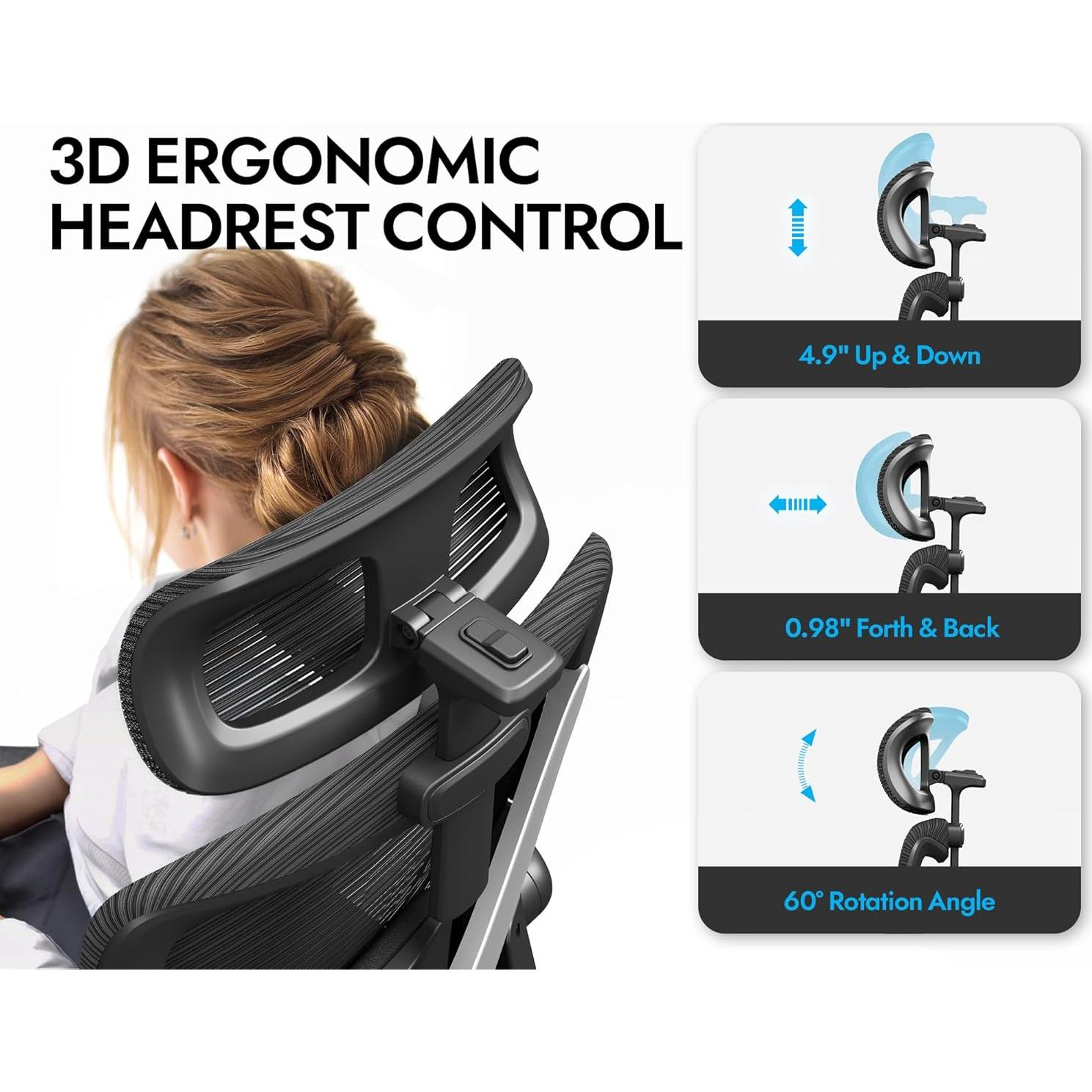 Silla de Oficina Ergonómica Ergalithic X100-1 con Soporte Lumbar