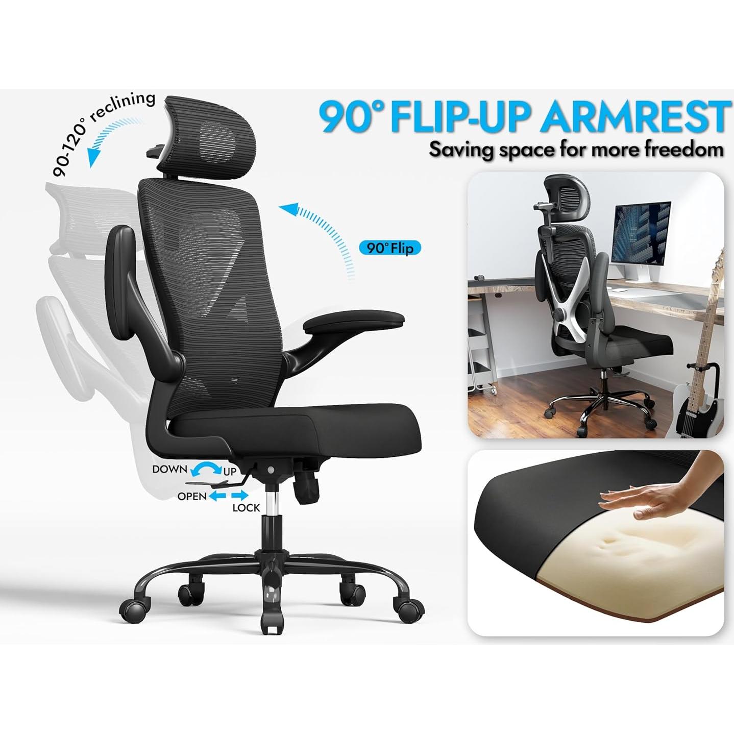 Silla de Oficina Ergonómica Ergalithic X100-1 con Soporte Lumbar