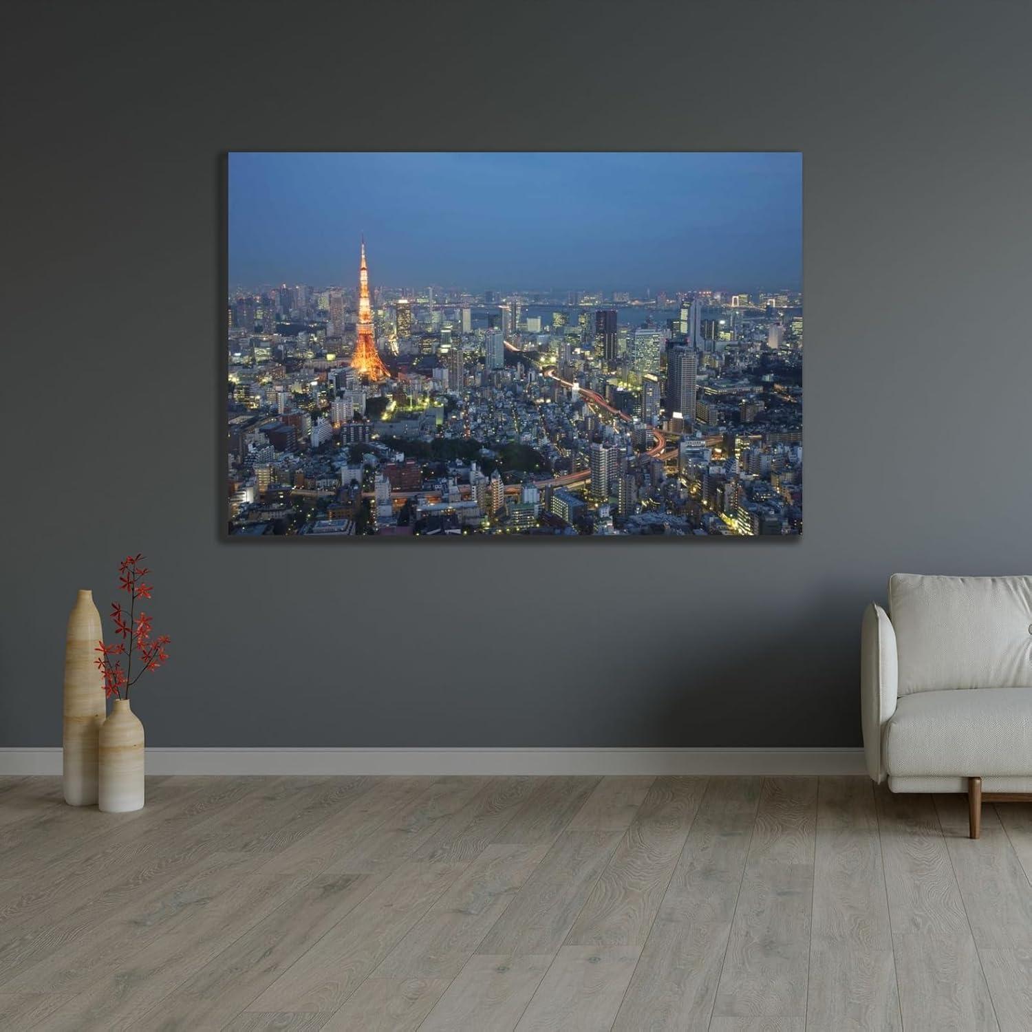 Póster Artístico Giclee Anon, Josh - Atardecer Tokio 60x40 cm