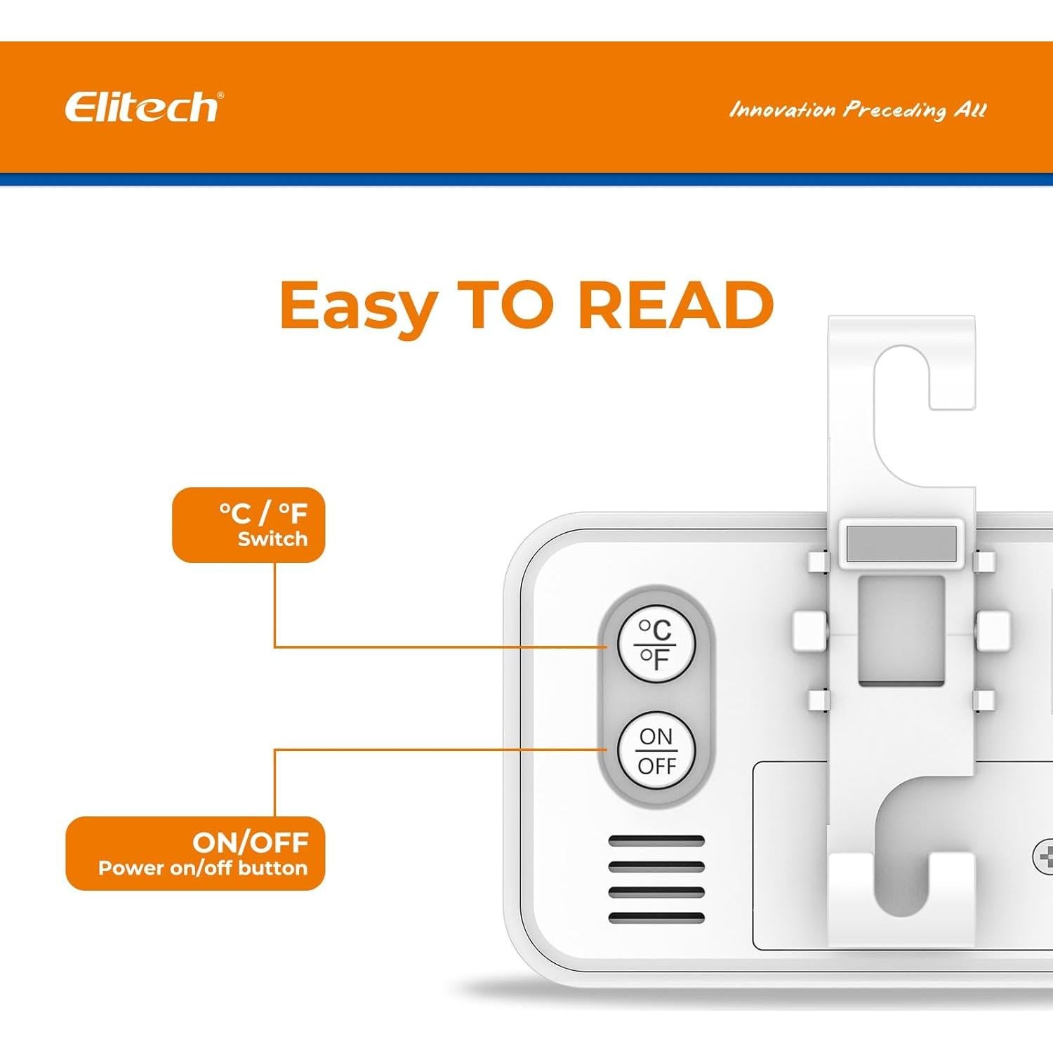 Termómetro Higrómetro Digital Elitech TM-2TH para Refrigerador