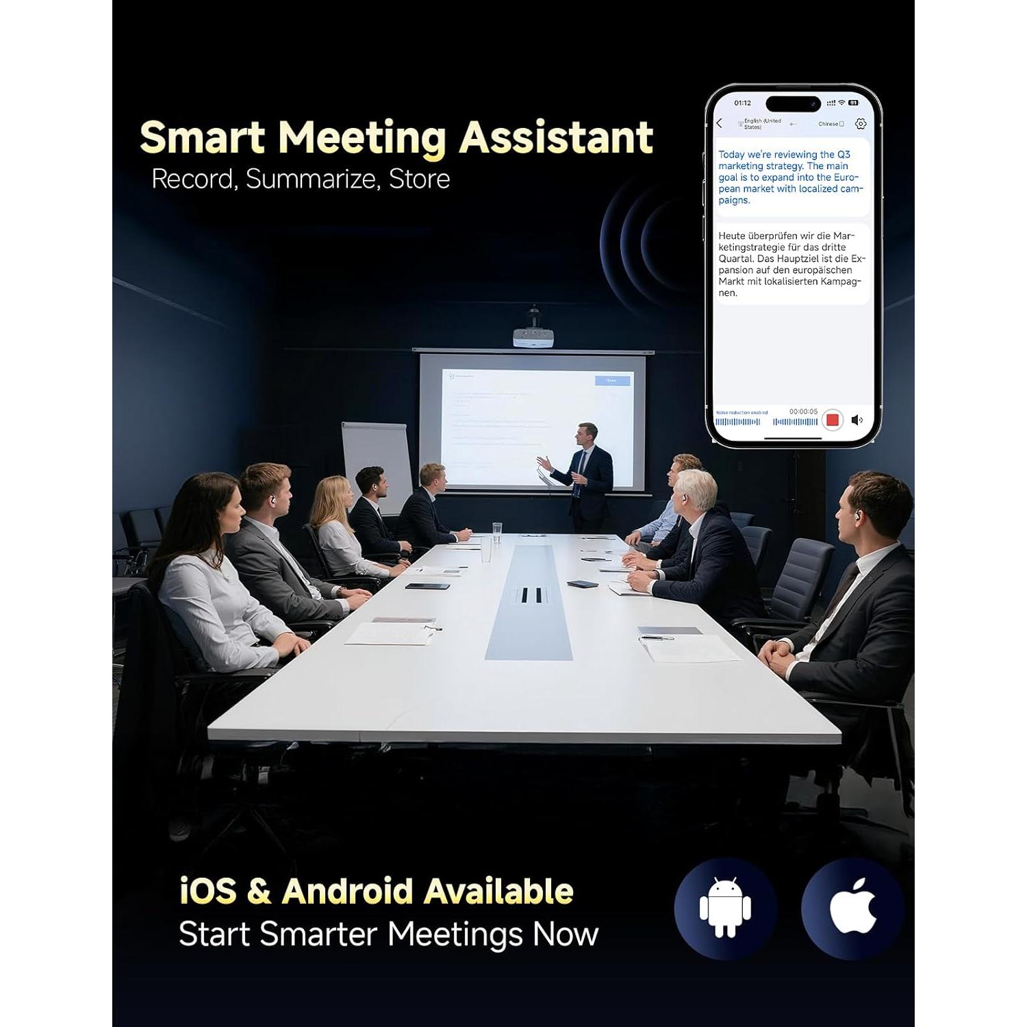 Auriculares Traductores Inalámbricos JOYHOOD AI 144 Idiomas