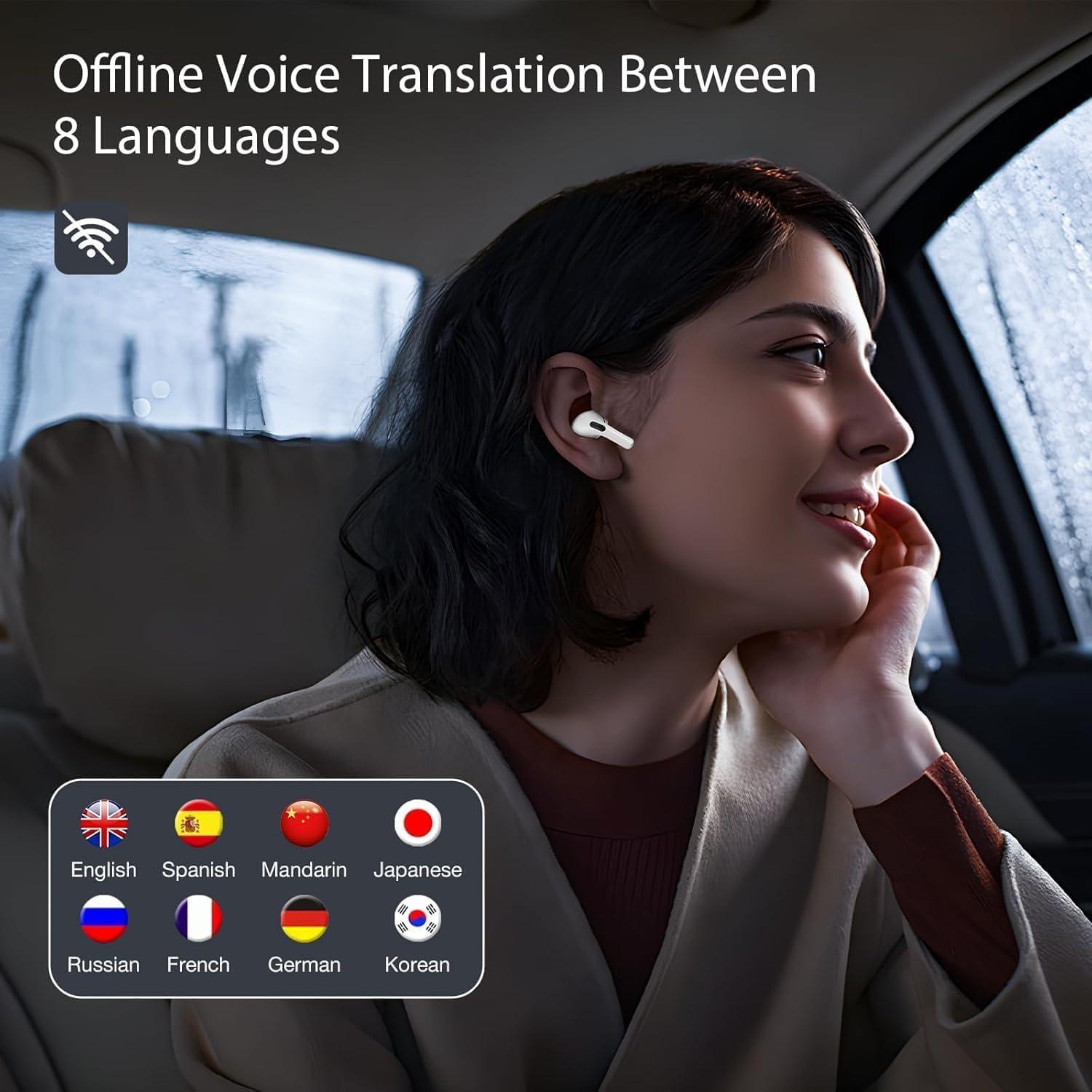 Auriculares Traductores AI JIYINGDUO A9 Pro 144 Idiomas Bluetooth