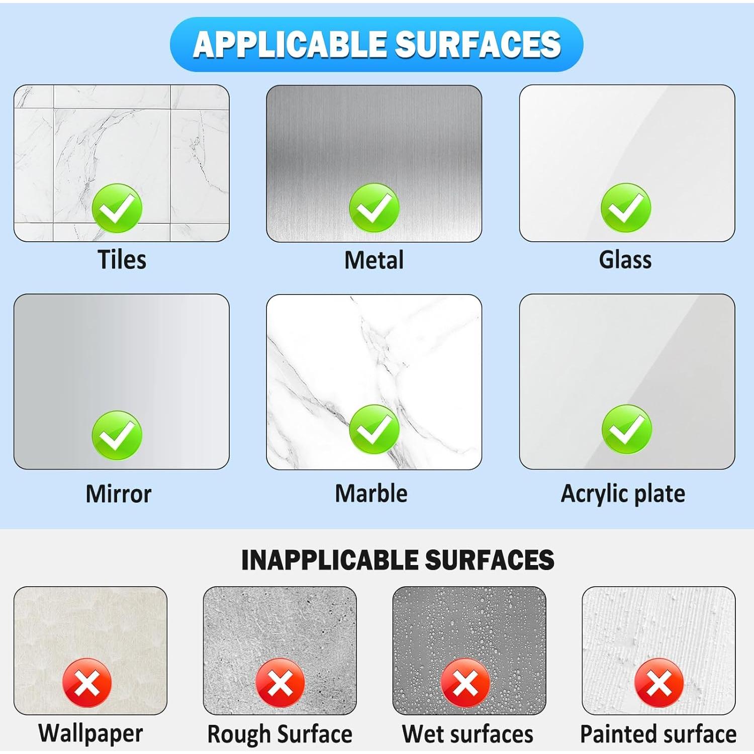 Ganchos de Ventosa TACGEA para Ducha - Paquete de 4, Negro