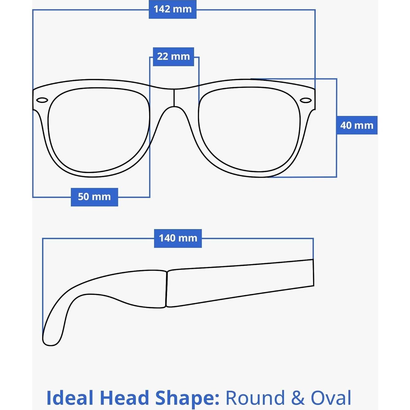 Gafas de sol plegables HepTEK UV400 con estuche de cuero