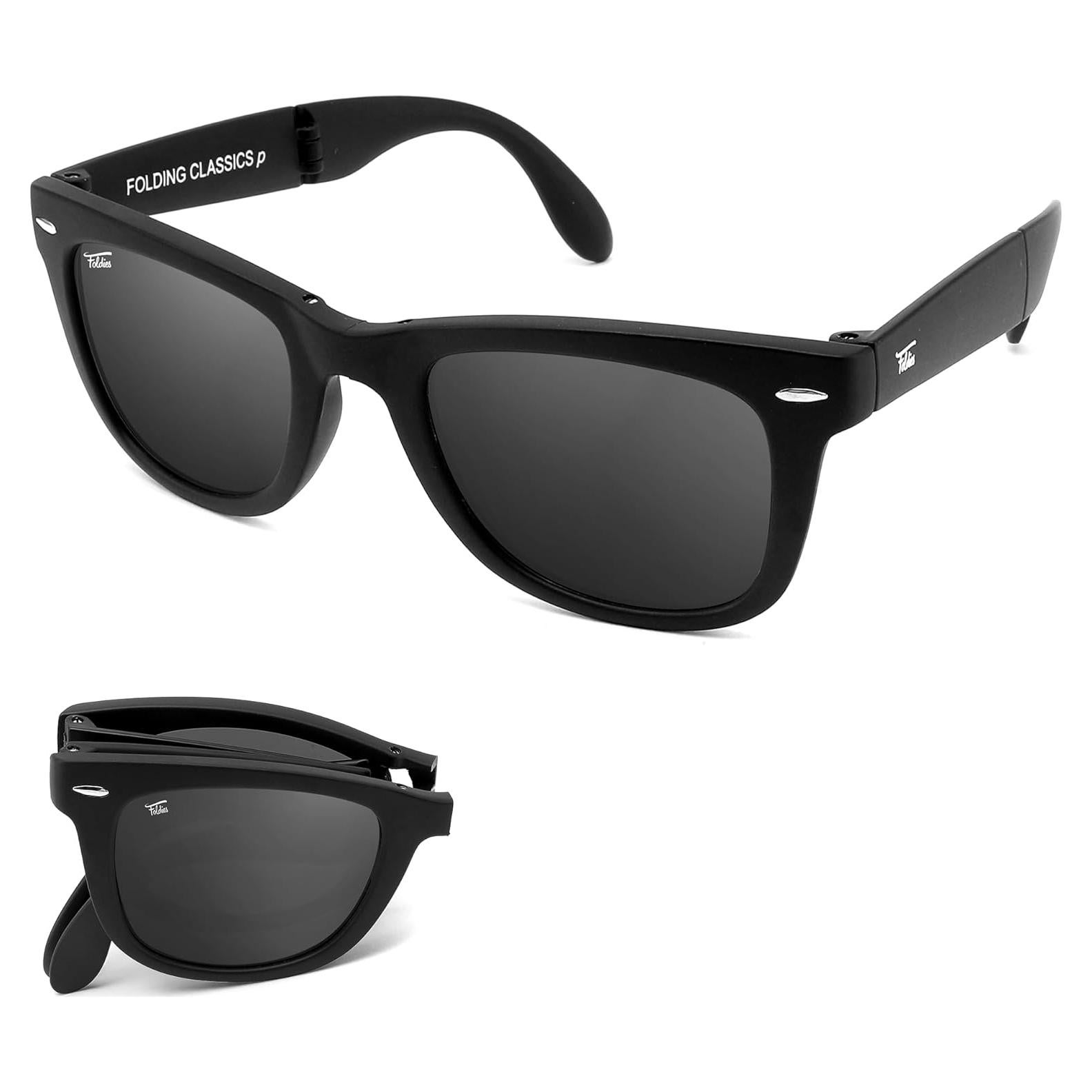 Gafas de sol plegables HepTEK UV400 con estuche de cuero