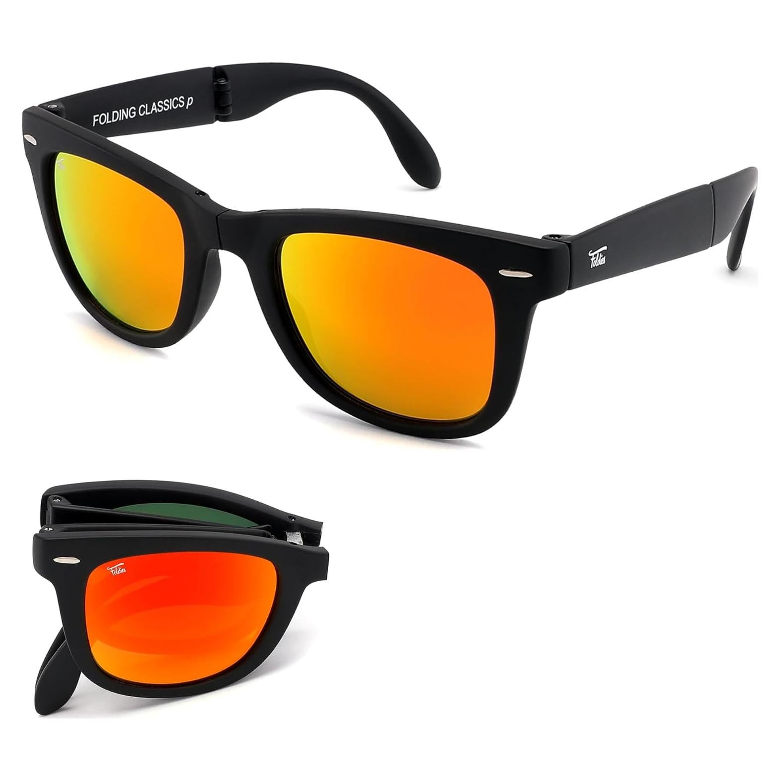 Gafas de sol plegables HepTEK UV400 con estuche de cuero