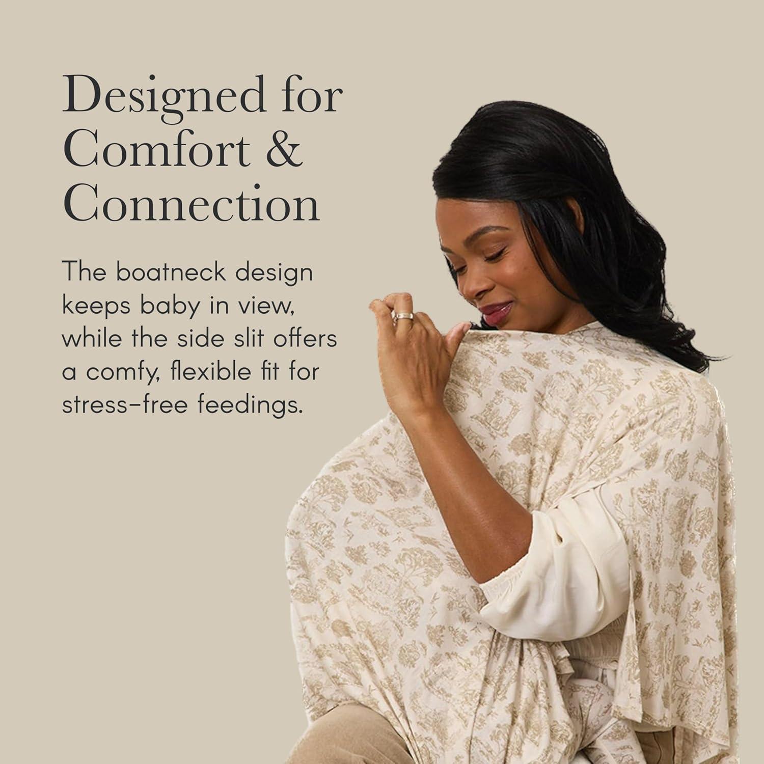 Cubierta de Lactancia Solly Baby Toile Azul, Suave y Transpirable