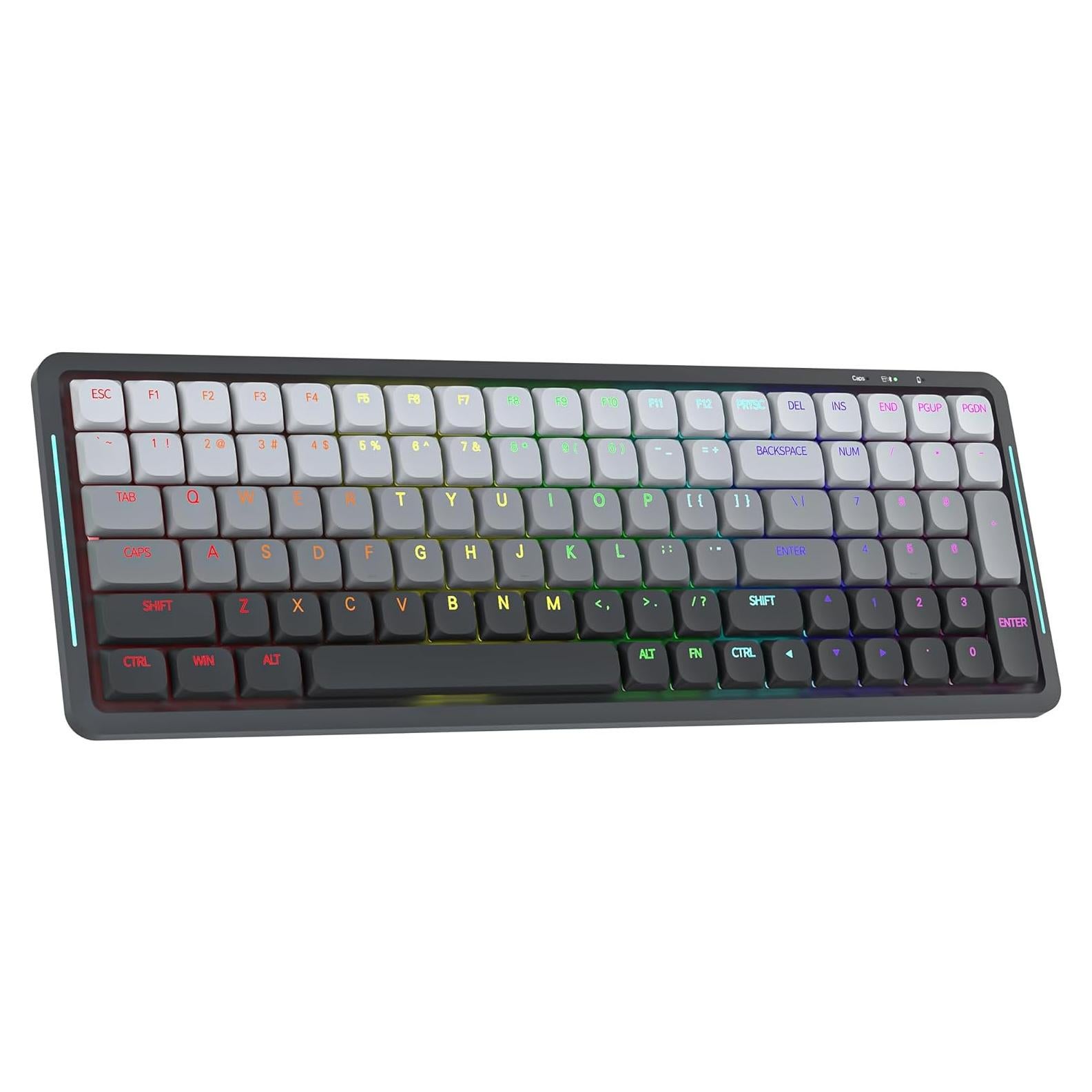 Teclado Mecánico Newmen SK01 Compacto 100 Teclas RGB Inalámbrico