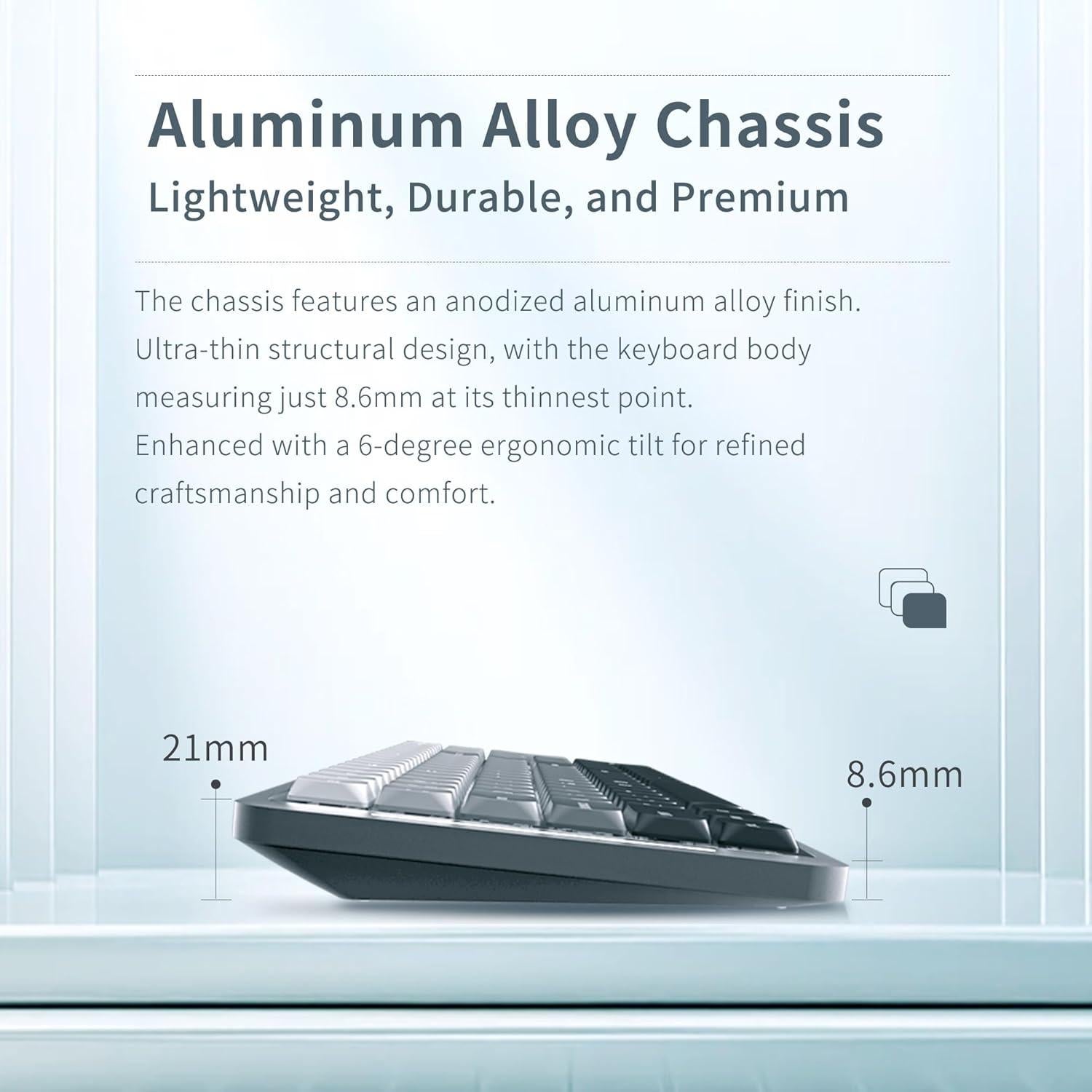 Teclado Mecánico Newmen SK01 Compacto 100 Teclas RGB Inalámbrico