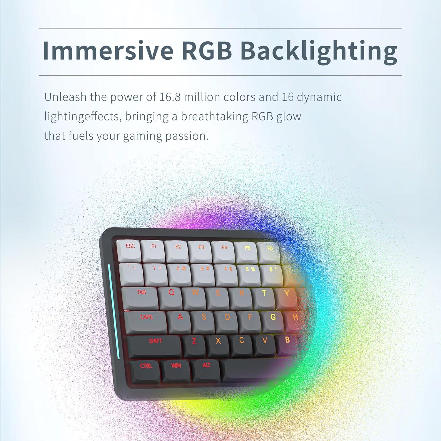 Teclado Mecánico Newmen SK01 Compacto 100 Teclas RGB Inalámbrico