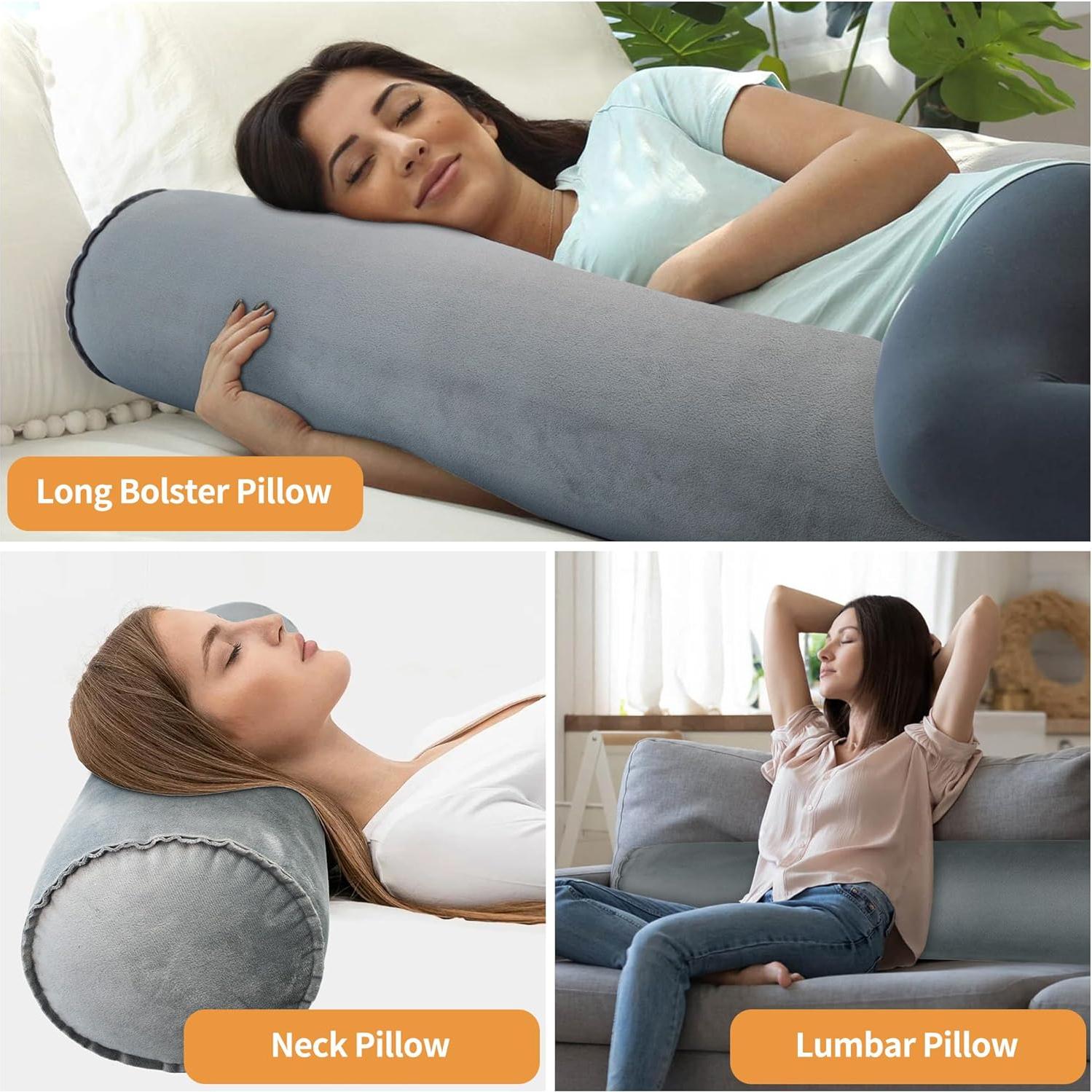 Almohada Corporal Inflable EULANT 120cm Gris para Adultos
