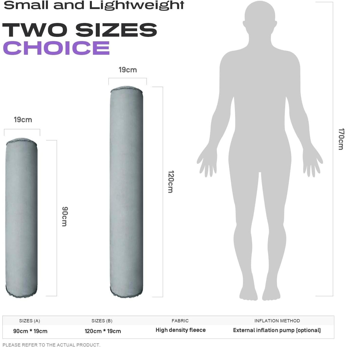 Almohada Inflable ETROL para Cuerpo Completo 89 cm Gris