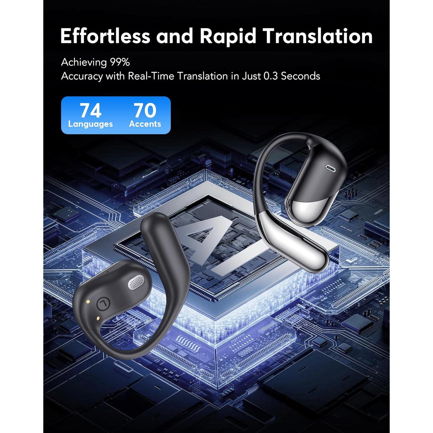 Auriculares Traductores Inalámbricos Gidosha Q16-H3 144 Idiomas