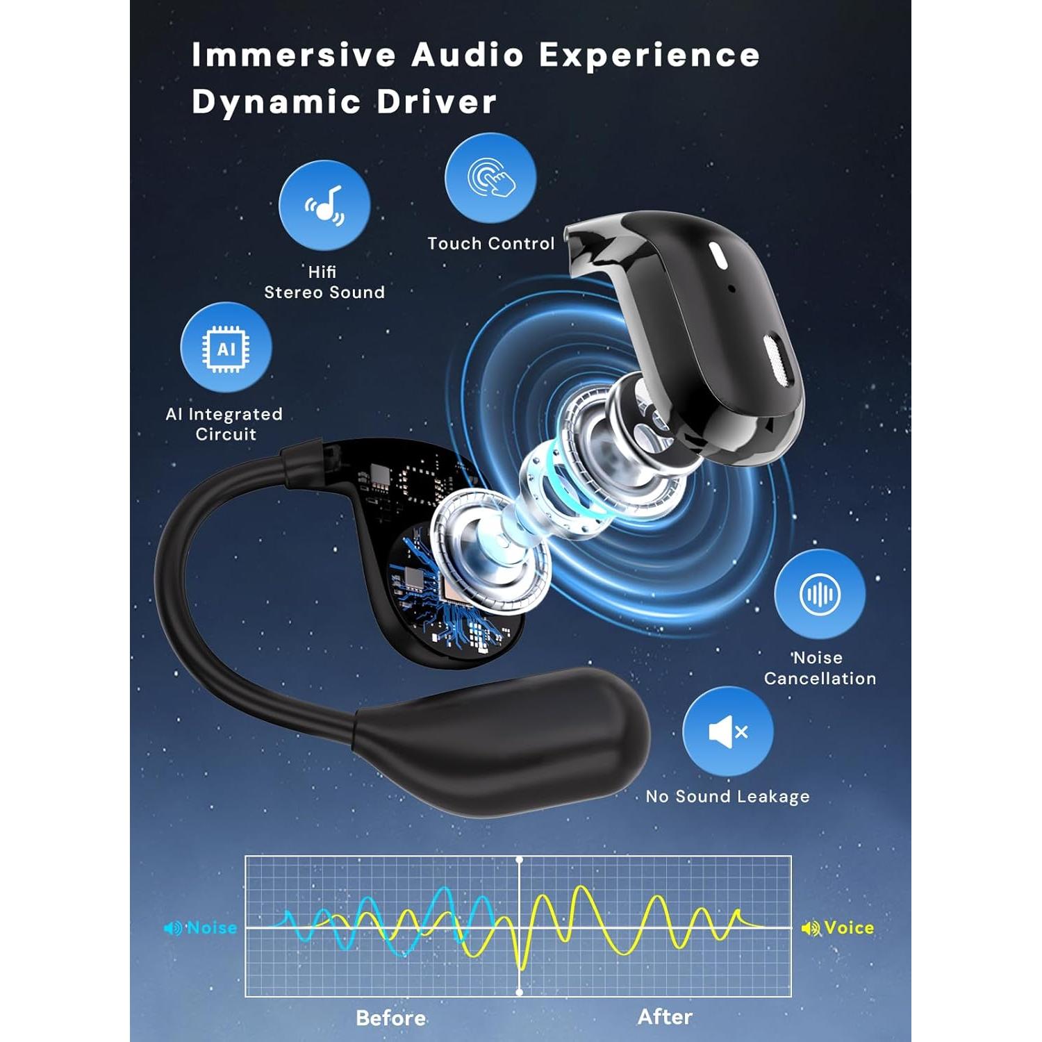 Auriculares Traductores AI PowerlotZero Bluetooth 5.4 145 Idiomas