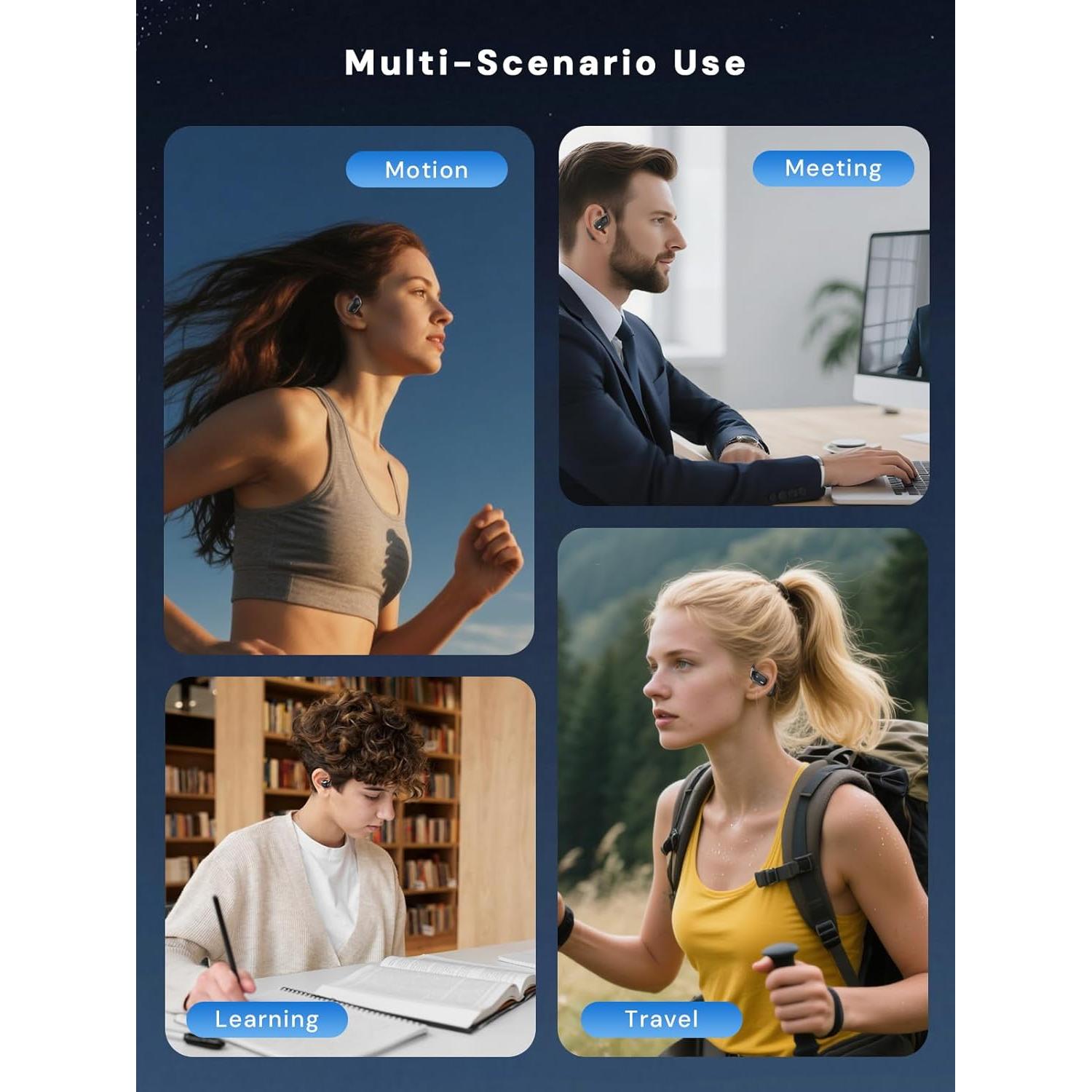 Auriculares Traductores AI PowerlotZero Bluetooth 5.4 145 Idiomas