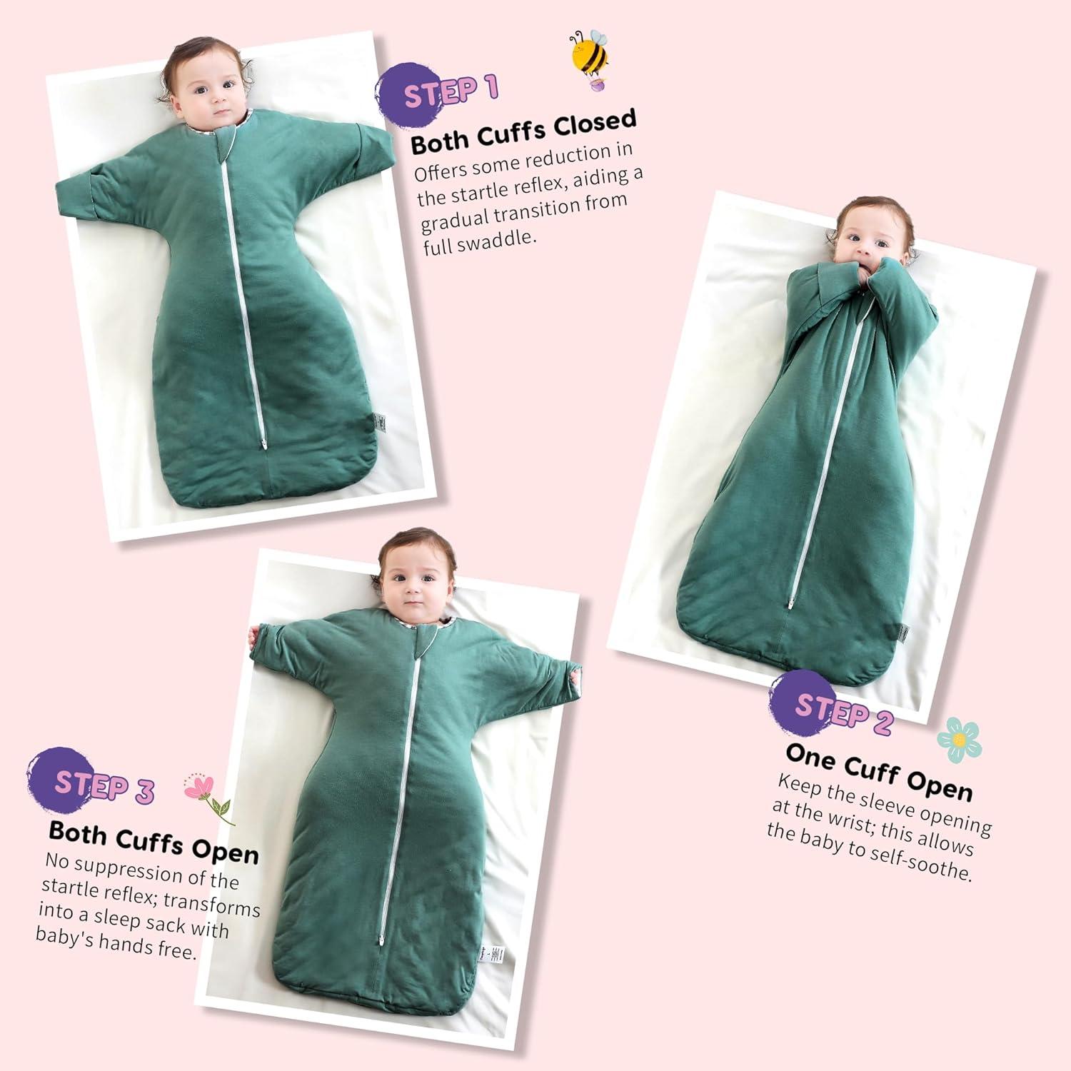 Saco de Sueño PuppyPaws 1.5 TOG Verde Oscuro 0-3 Meses