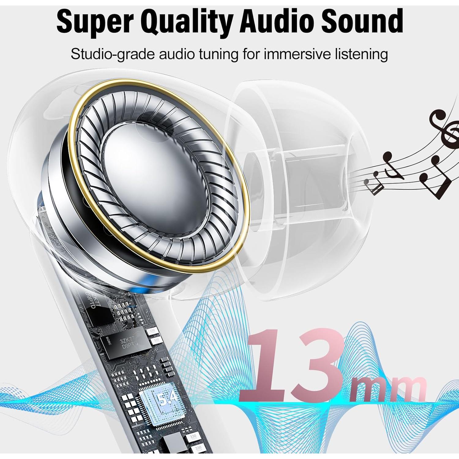 Auriculares de Traducción VEKJ A68 Pro Bluetooth 5.3 42H Rosa