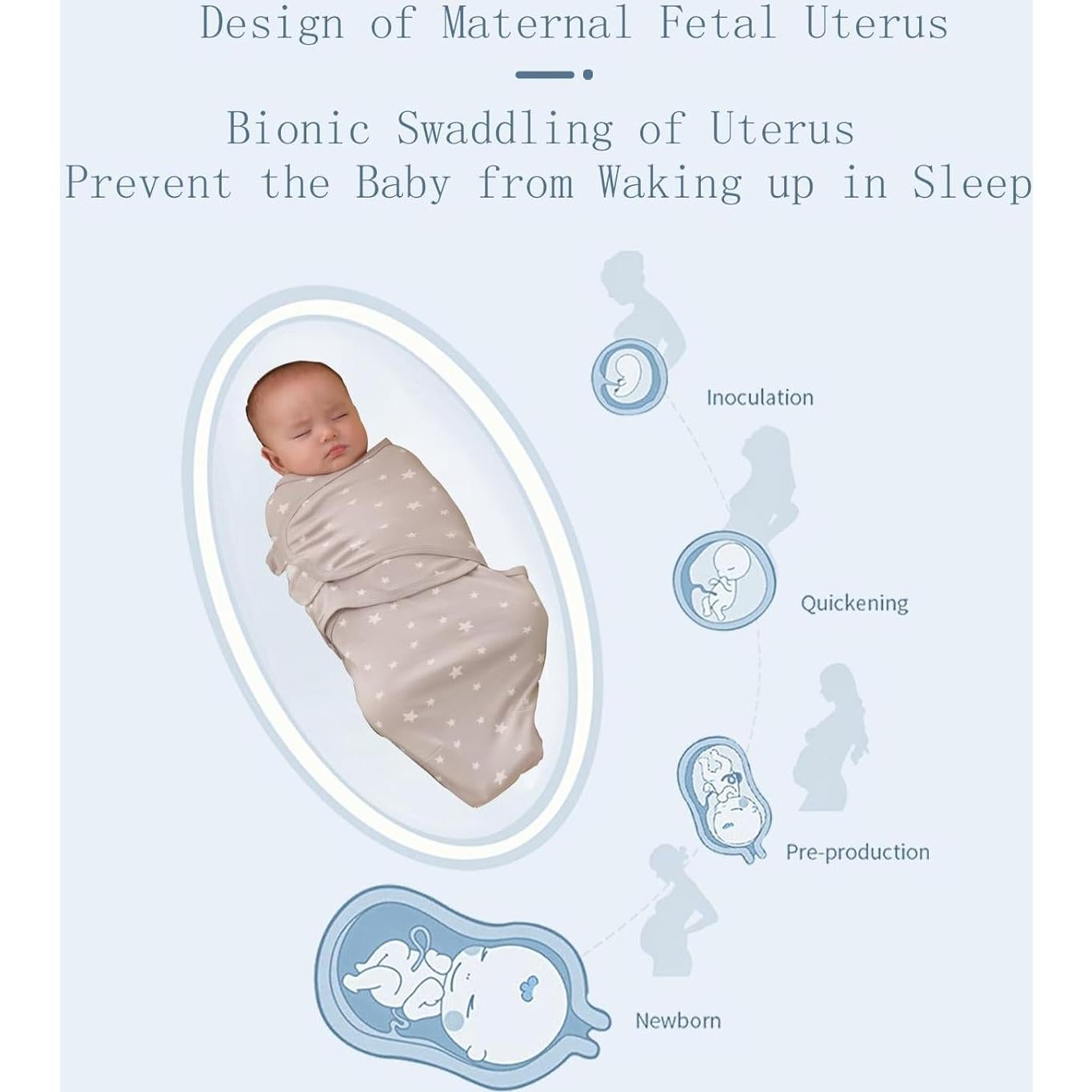 Manta de Swaddle Insular 100% Algodón Pato Beige 3 Unidades