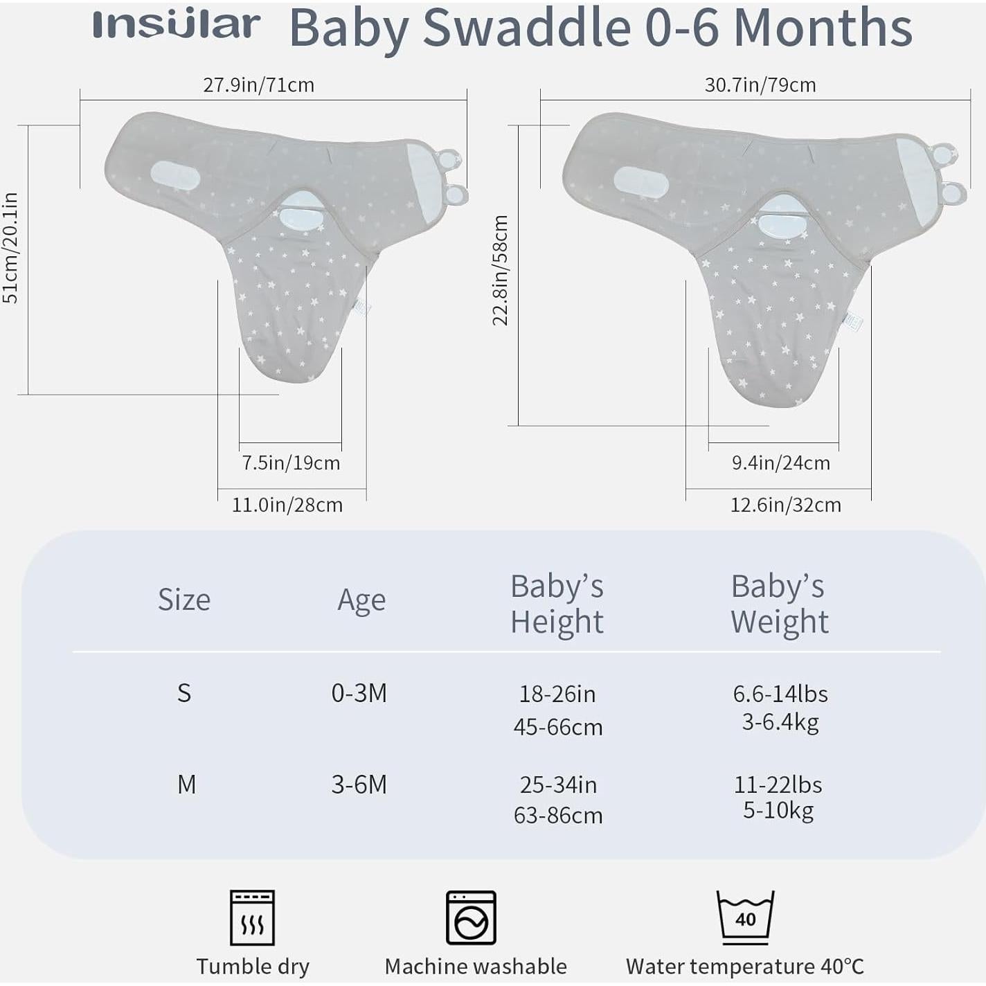 Manta de Swaddle Insular 100% Algodón Pato Beige 3 Unidades
