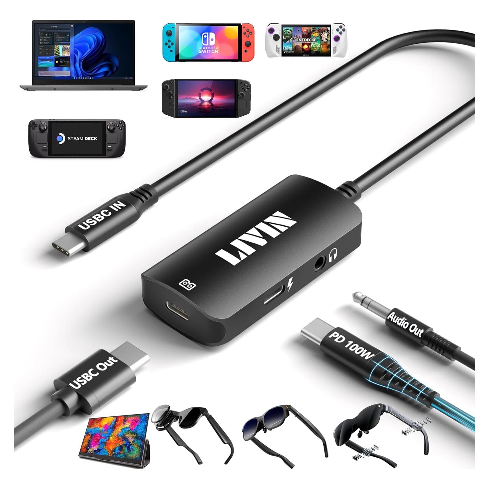 Adaptador USB C a HDMI LIVIN 4K 60Hz con Audio y PD 100W