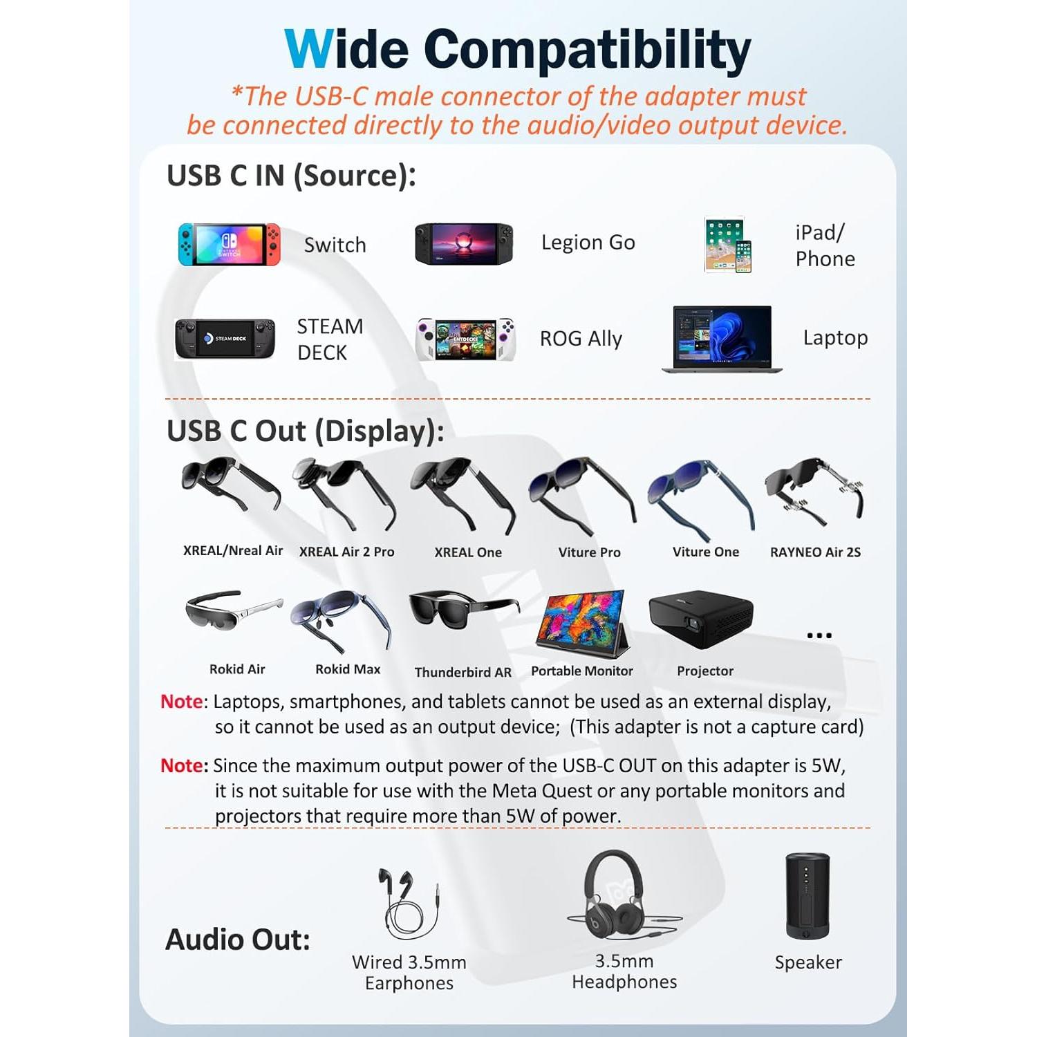 Adaptador USB C a HDMI LIVIN 4K 60Hz con Audio y PD 100W