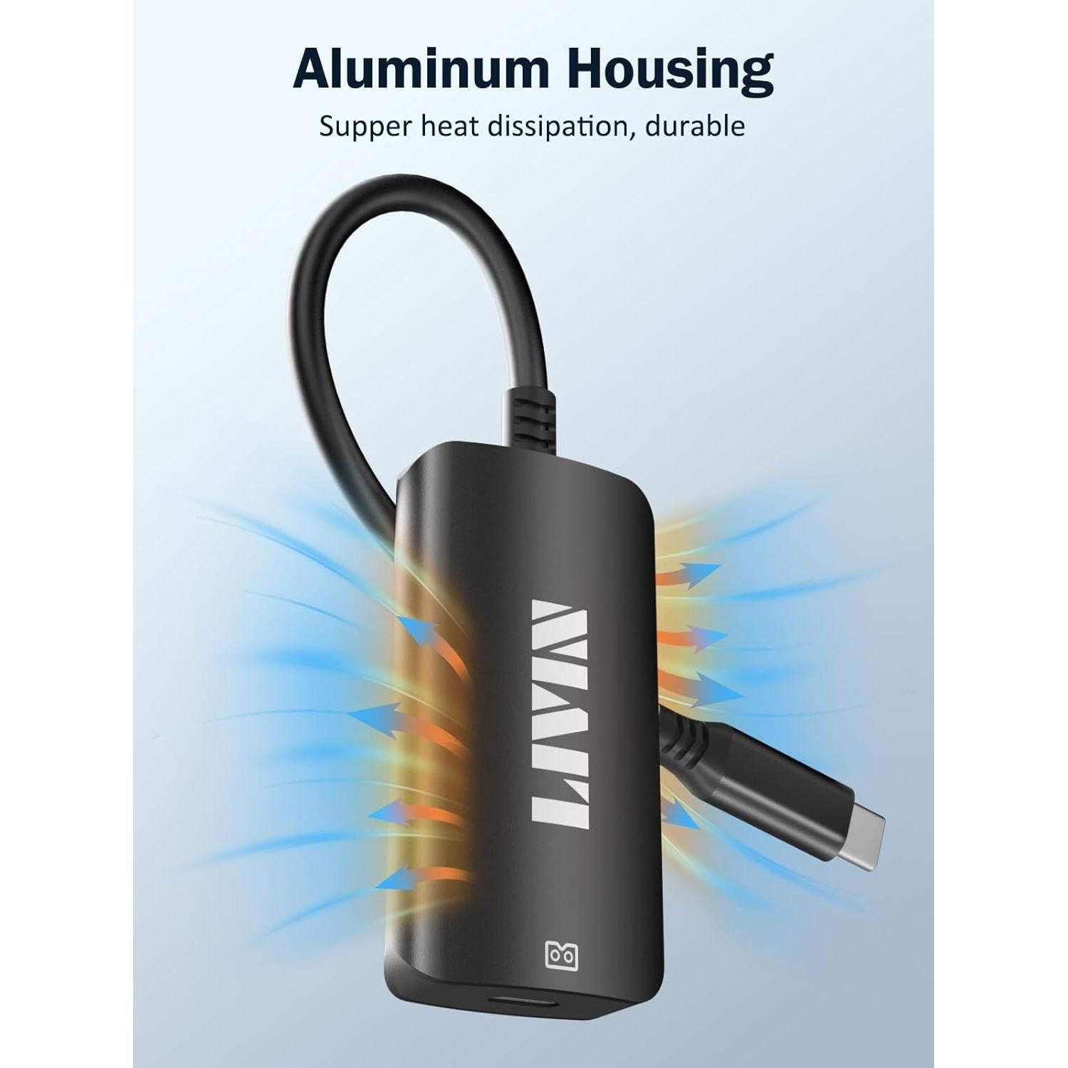 Adaptador USB C a HDMI LIVIN 4K 60Hz con Audio y PD 100W