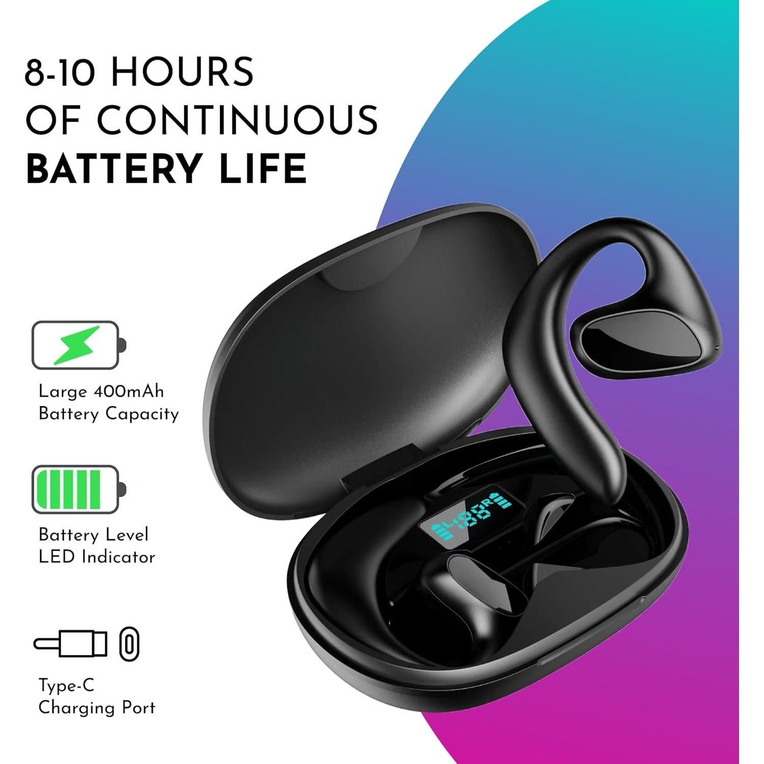 Auriculares de Traducción AI KojinTora Inalámbricos Bluetooth Negro