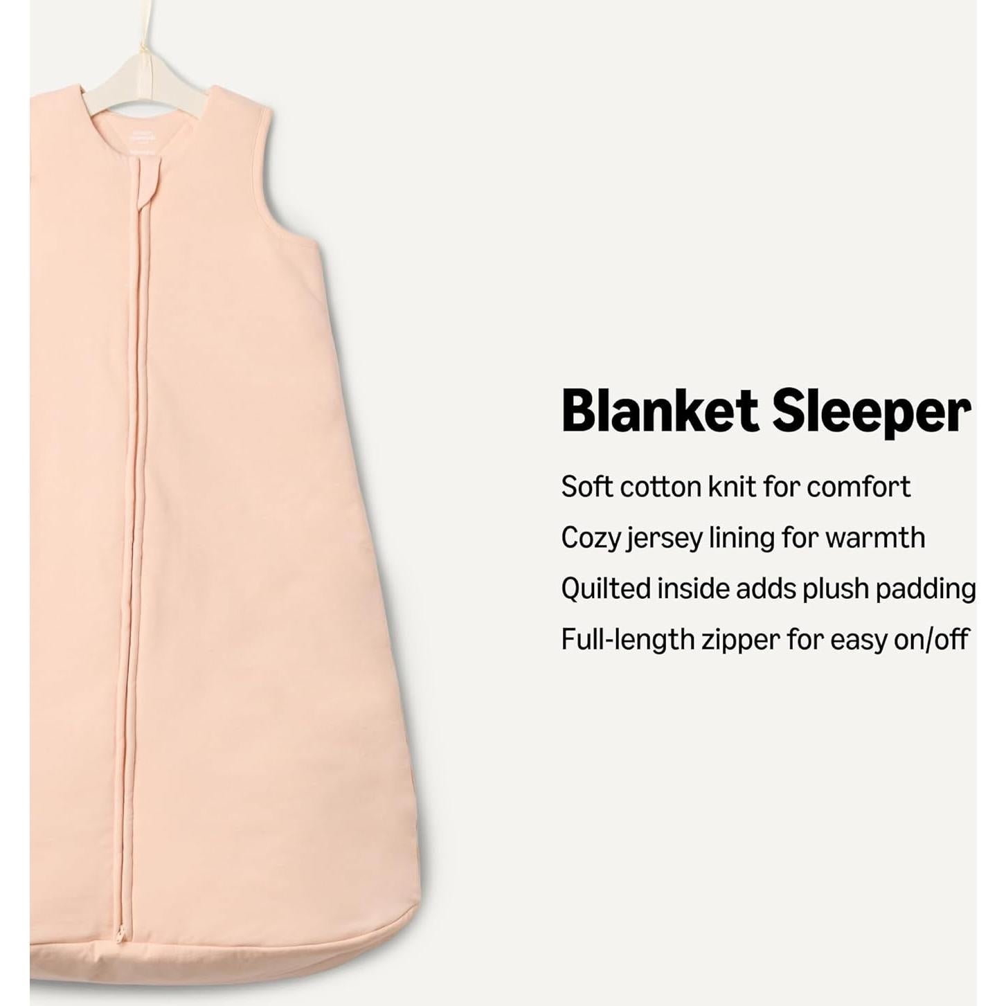 Saco de Sueño Unisex Amazon Essentials 2.5 TOG Algodón Rosa 0-6M